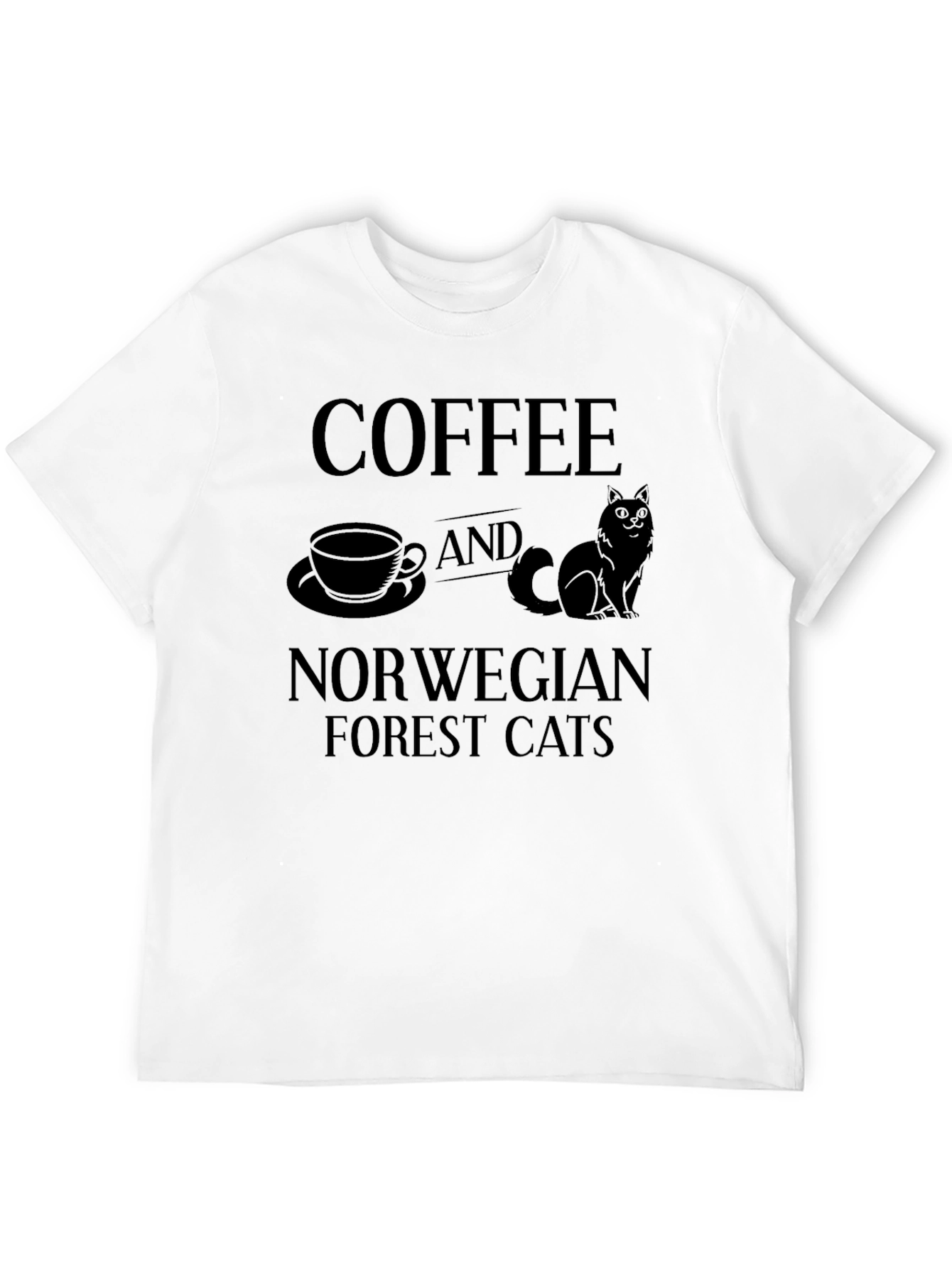 Coffee & Norwegian Forest Cats Graphic Tee