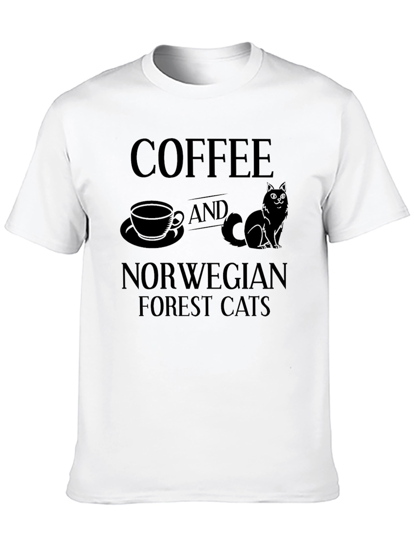 Coffee & Norwegian Forest Cats Graphic Tee