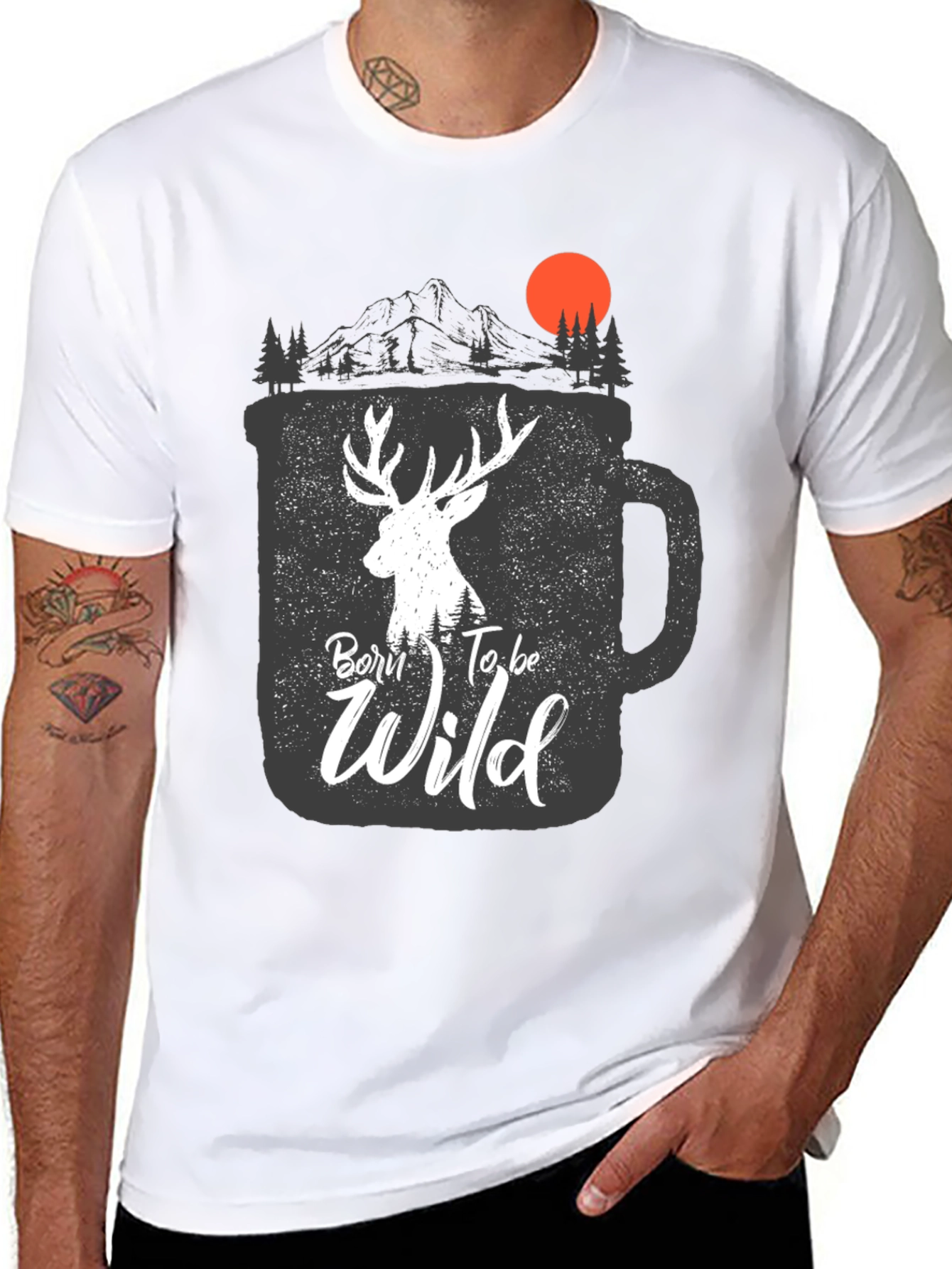 Born To Be Wild Deer Graphic Tee
