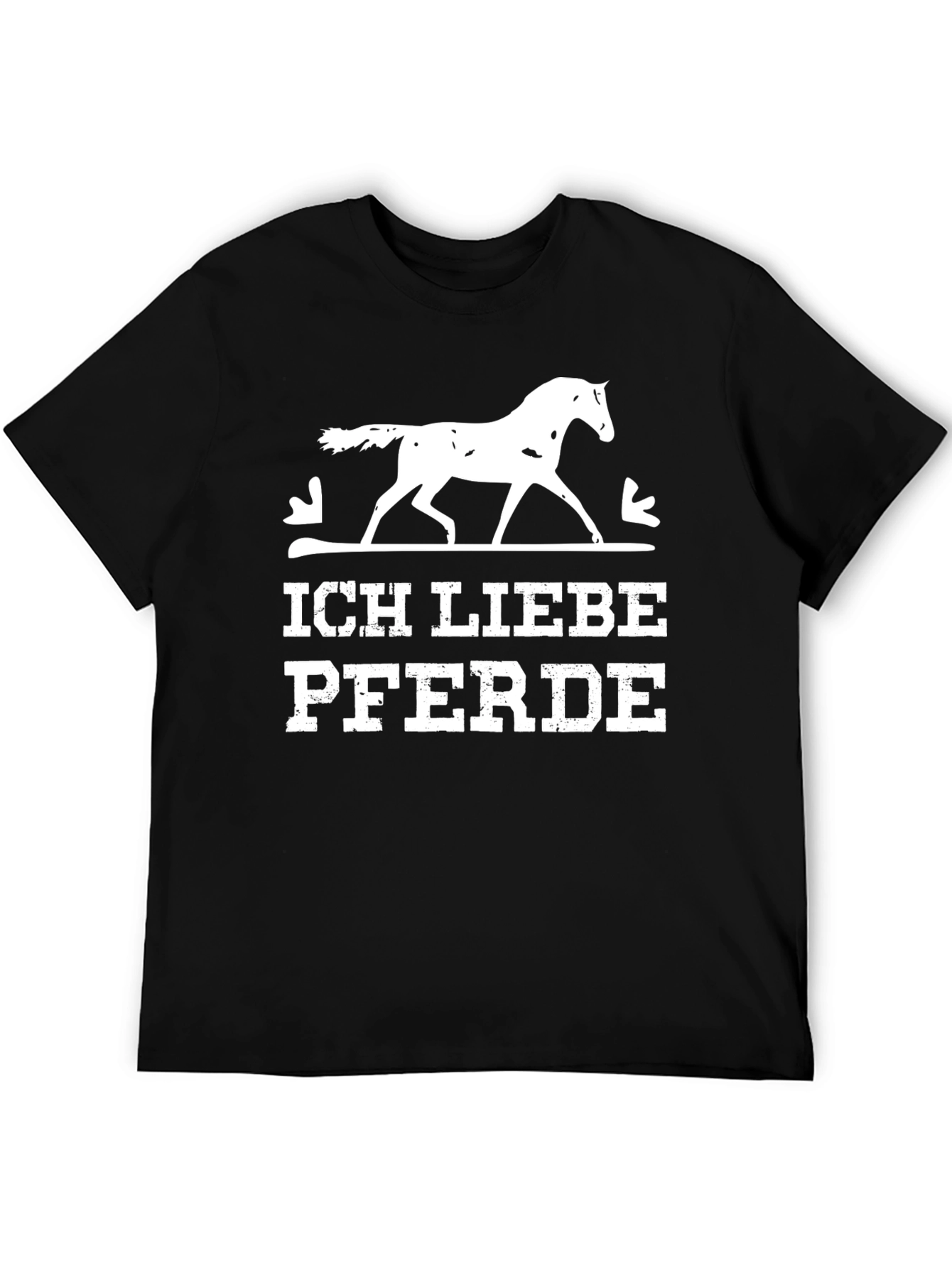 I Love Horses T-Shirt - Unisex Black Tee