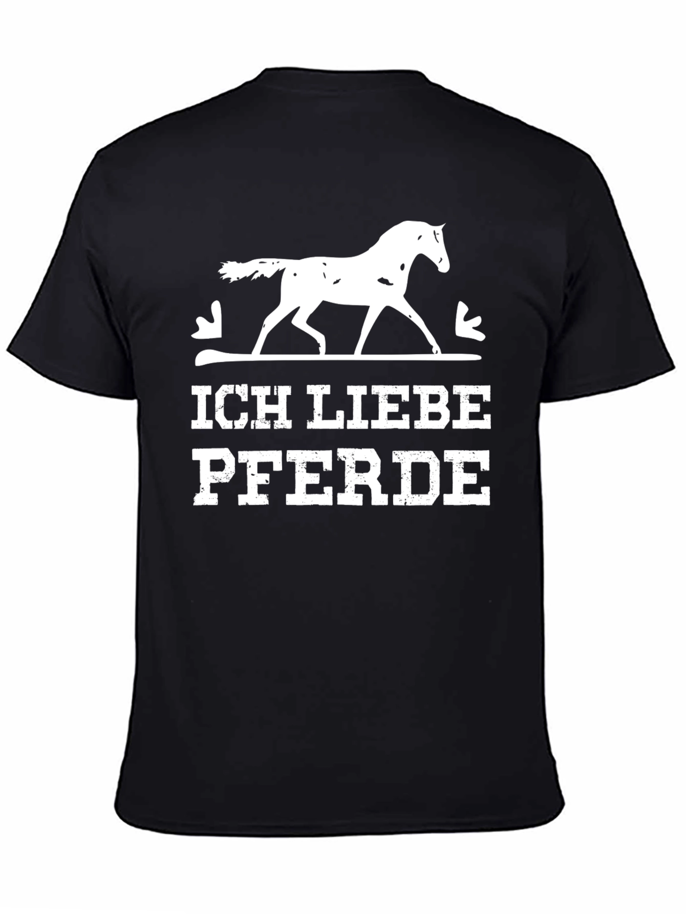 I Love Horses T-Shirt - Unisex Black Tee