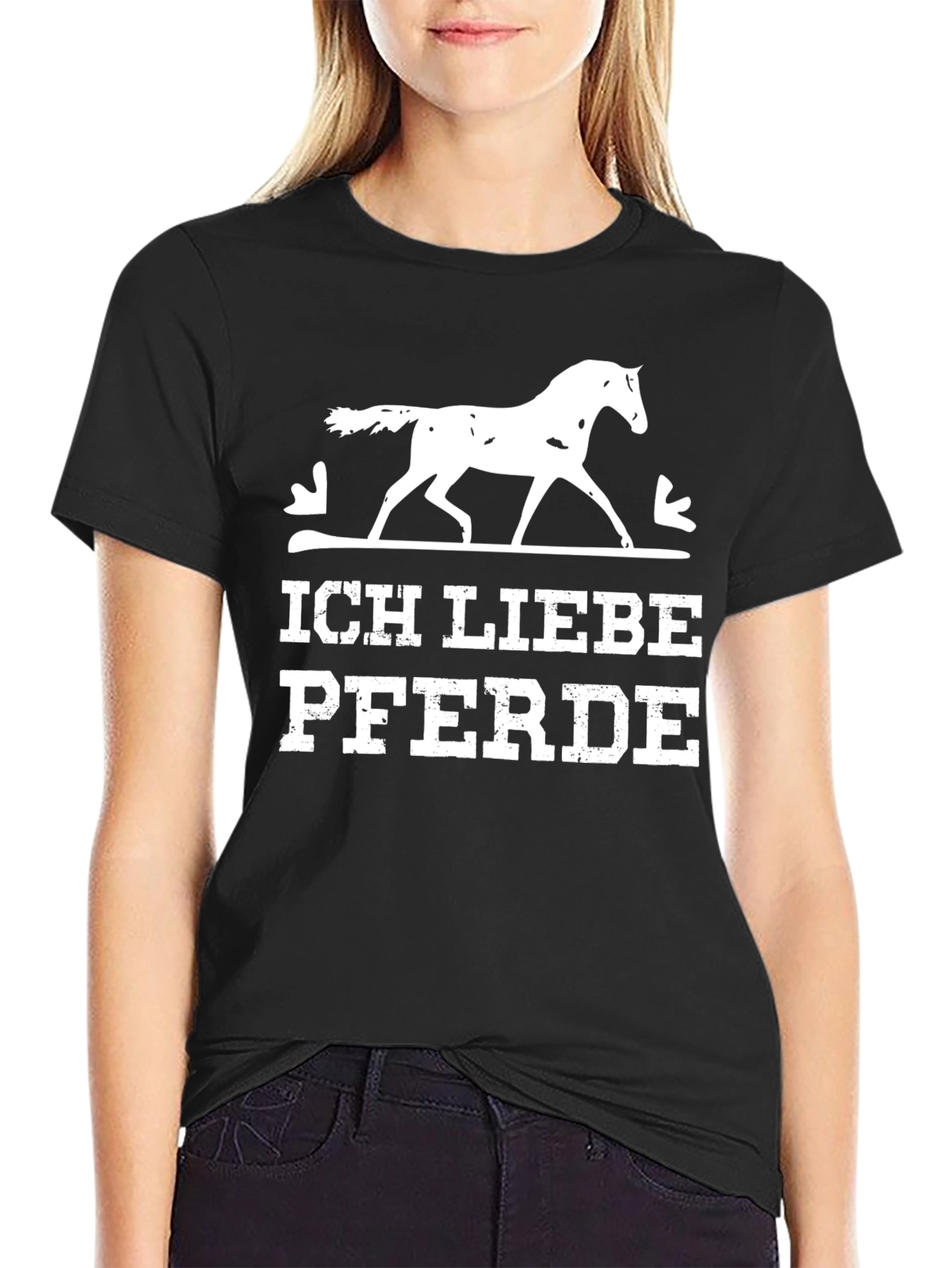 I Love Horses T-Shirt - Unisex Black Tee