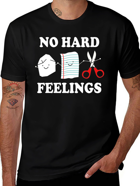 Rock Paper Scissors No Hard Feelings Graphic Tee