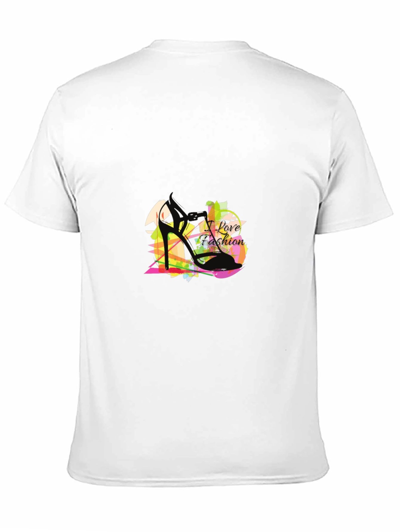 I Love Fashion Black Graphic T-Shirt