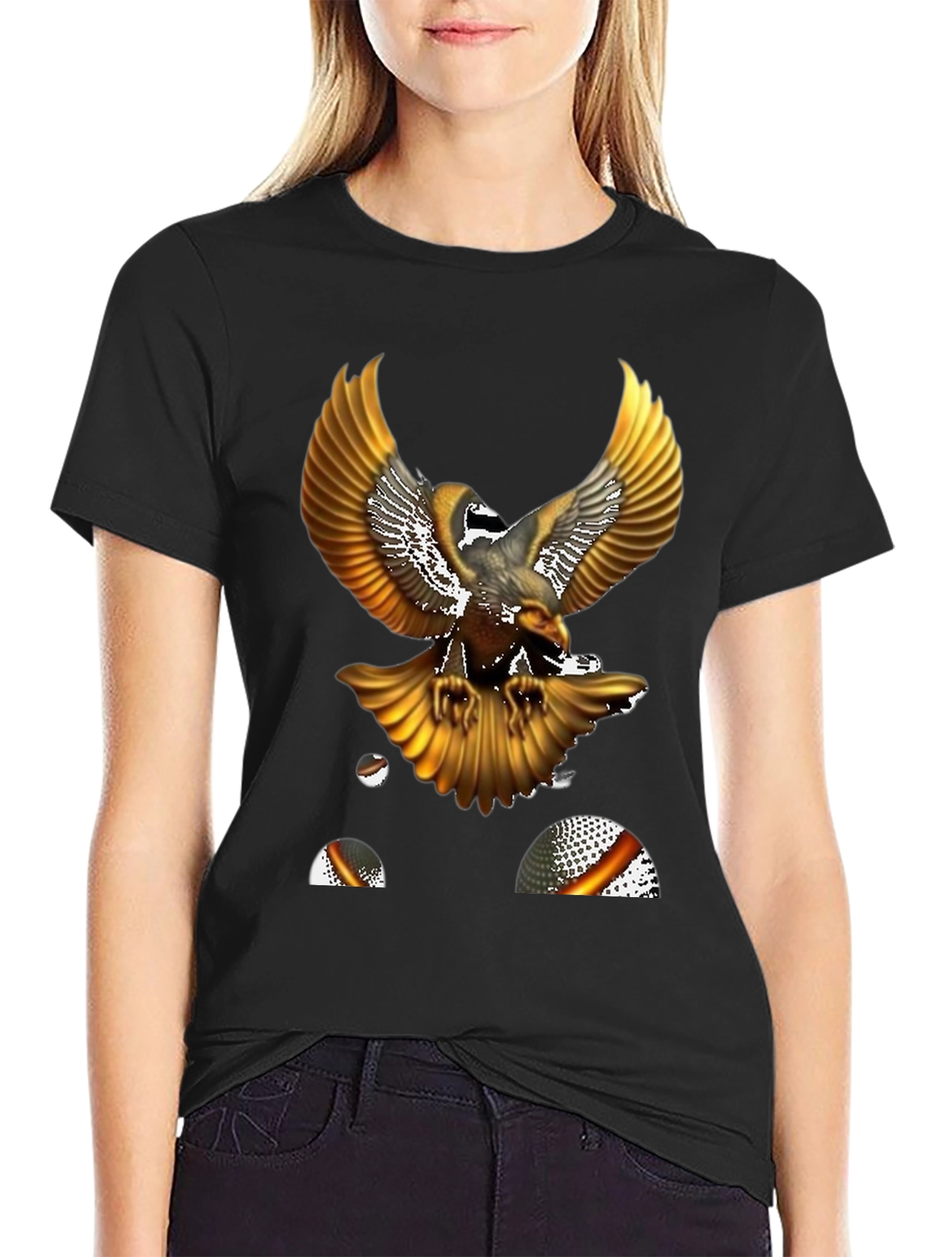 Golden Eagle Graphic Tee - Mens Black T-Shirt