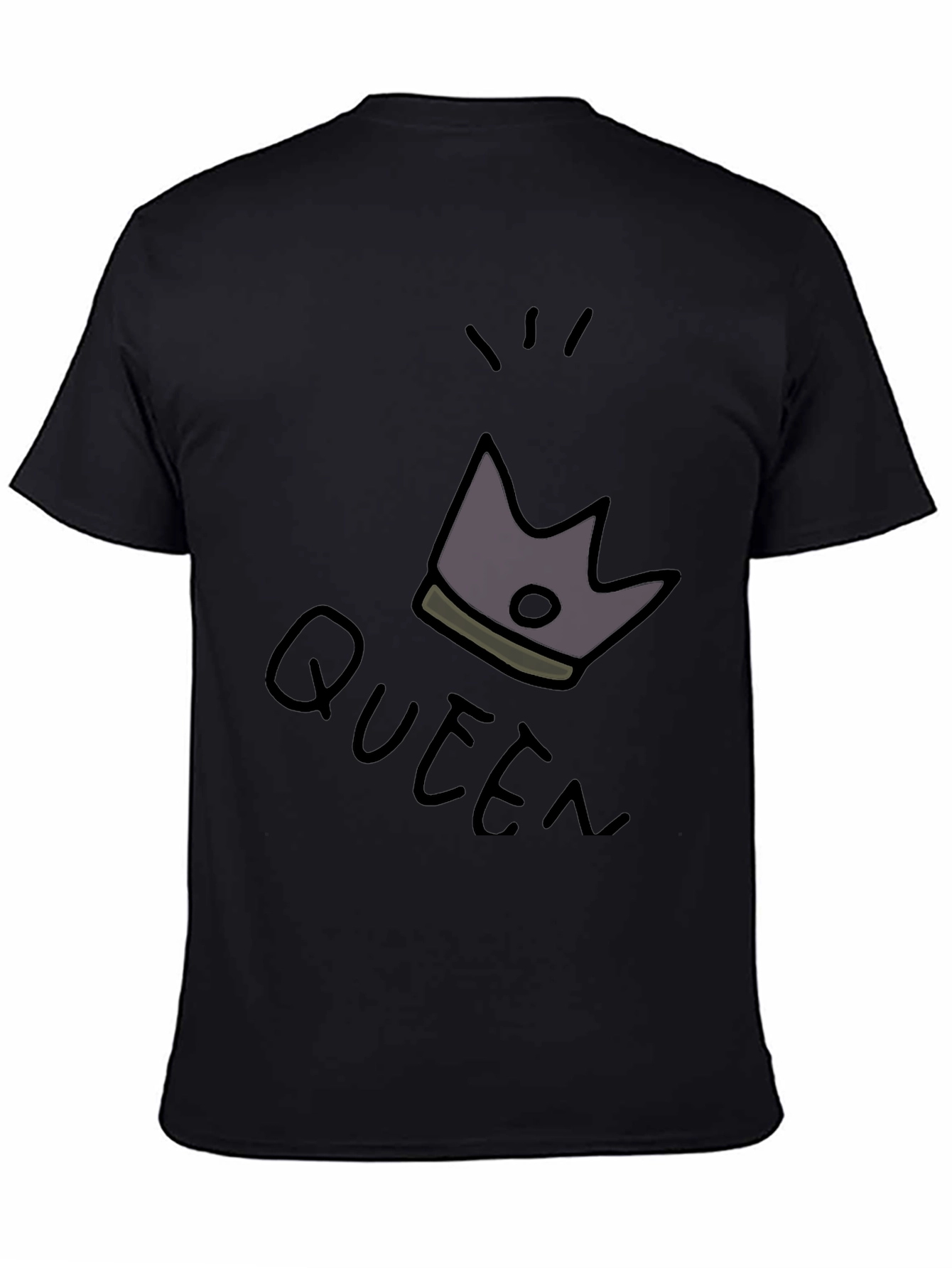 Queen Crown Graphic Black T-Shirt