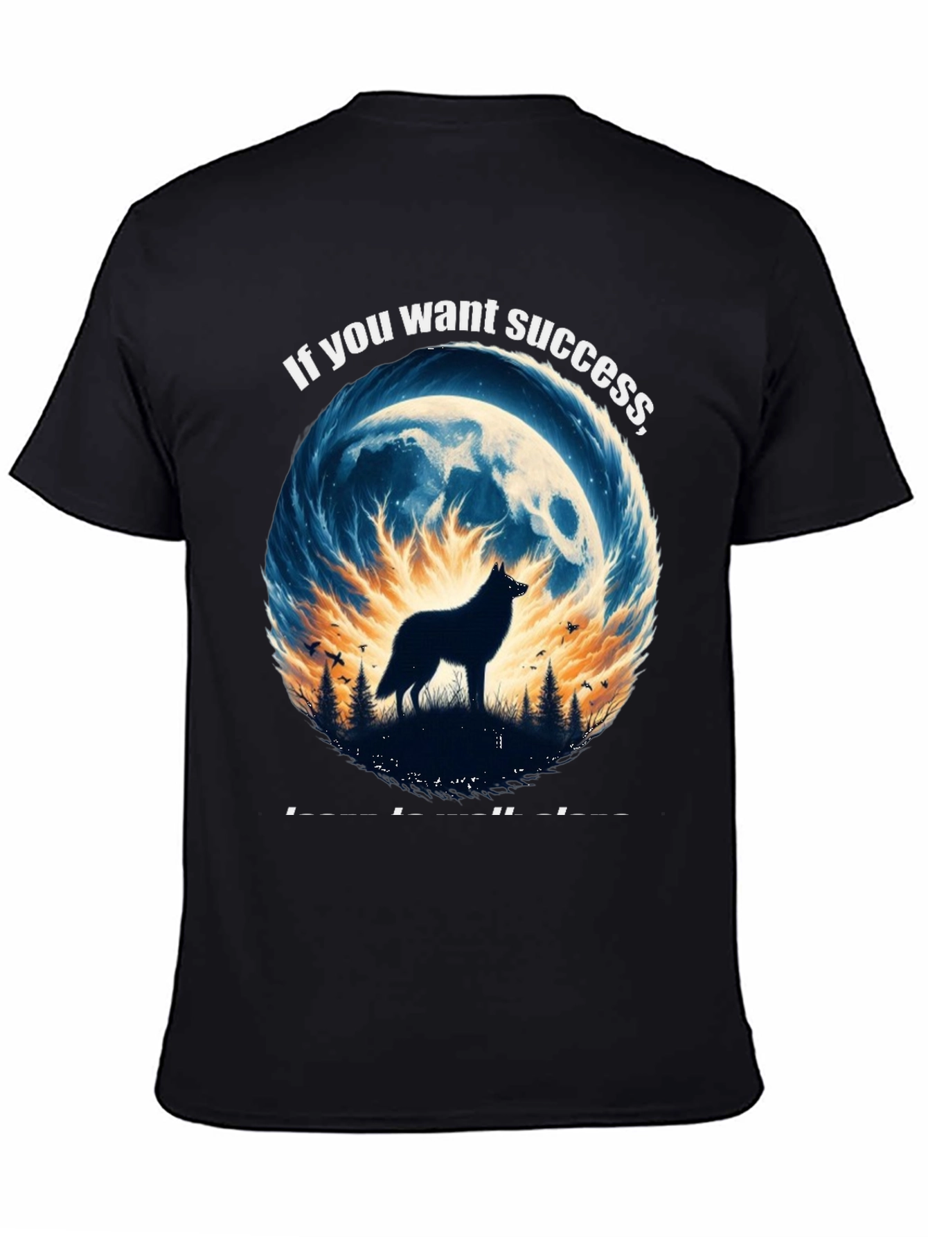 Wolf Silhouette T-Shirt - Success Inspiration
