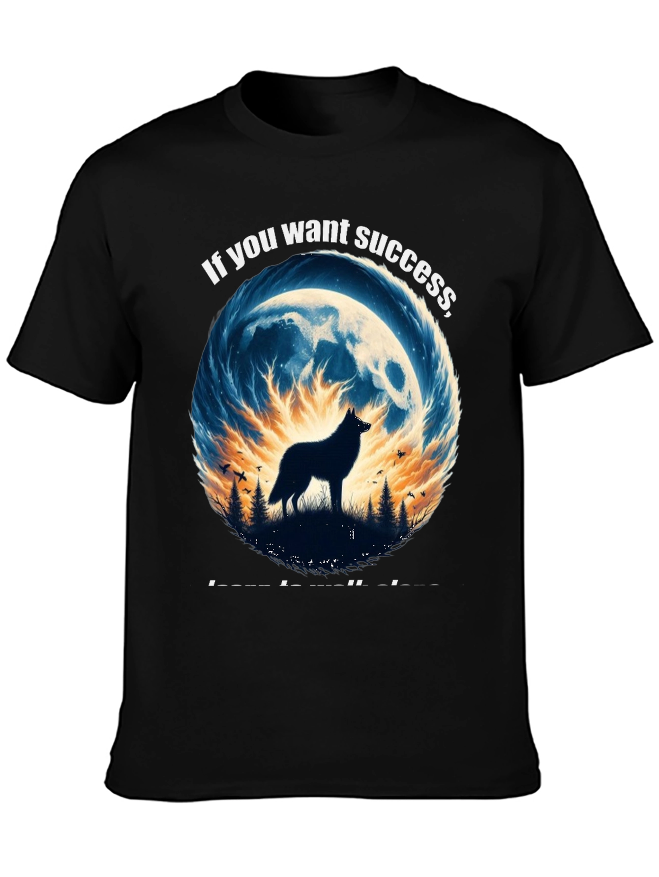Wolf Silhouette T-Shirt - Success Inspiration
