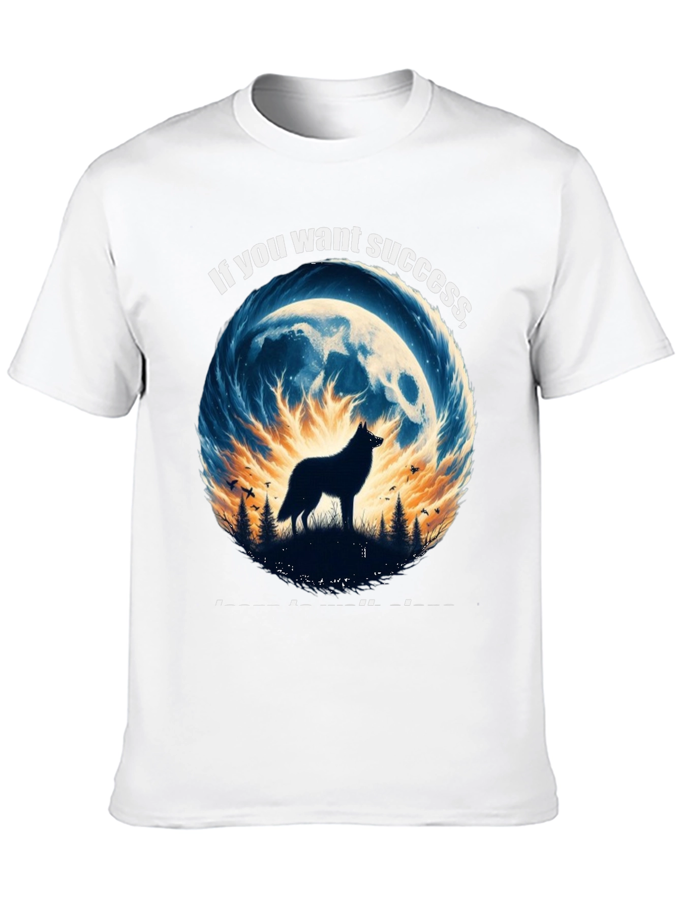 Wolf Silhouette T-Shirt - Success Inspiration