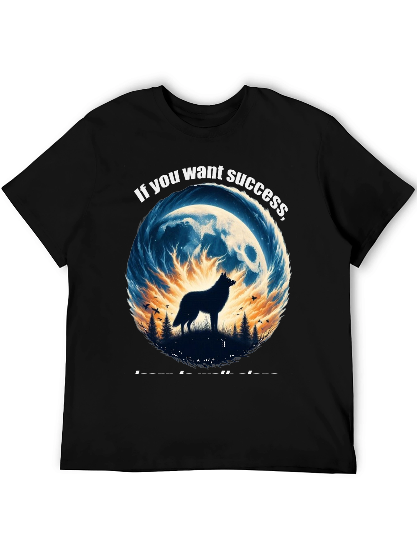 Wolf Silhouette T-Shirt - Success Inspiration