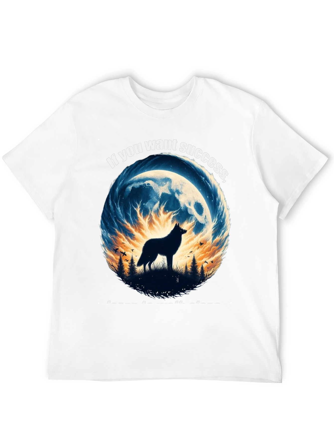 Wolf Silhouette T-Shirt - Success Inspiration