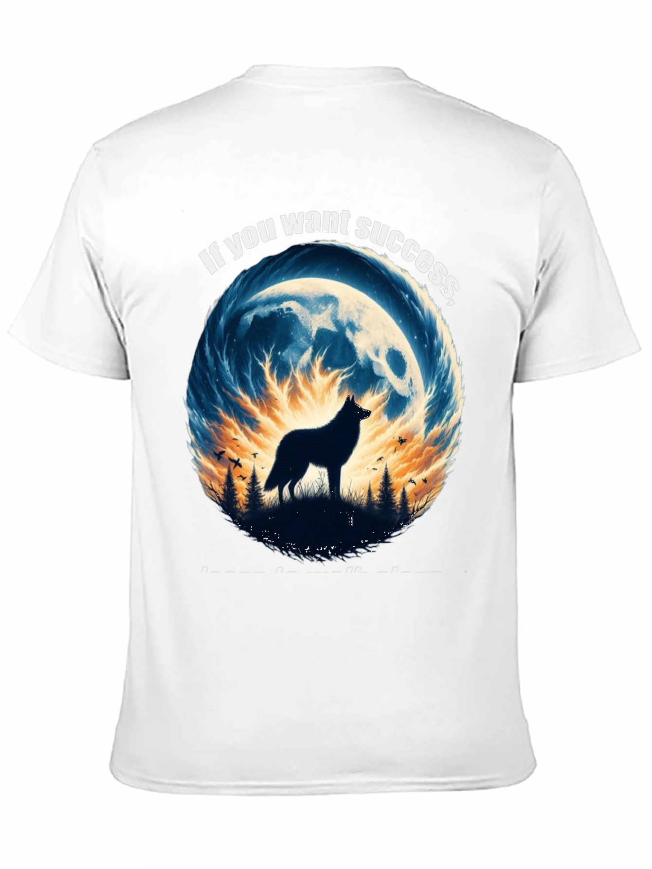 Wolf Silhouette T-Shirt - Success Inspiration