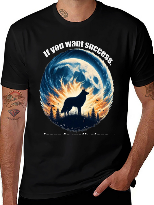 Wolf Silhouette T-Shirt - Success Inspiration