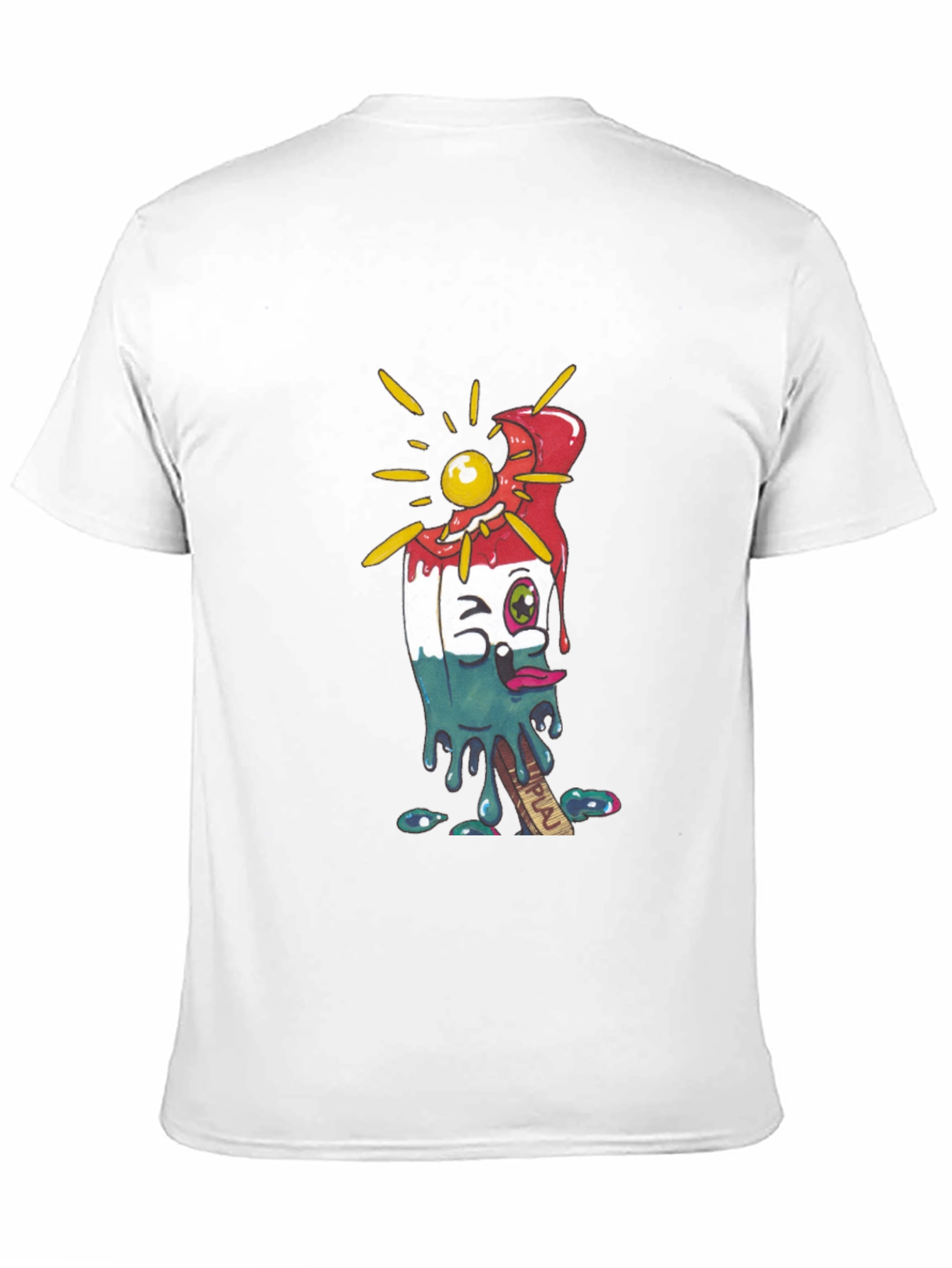 Melting Popsicle Graphic Tee - Cool Summer Style