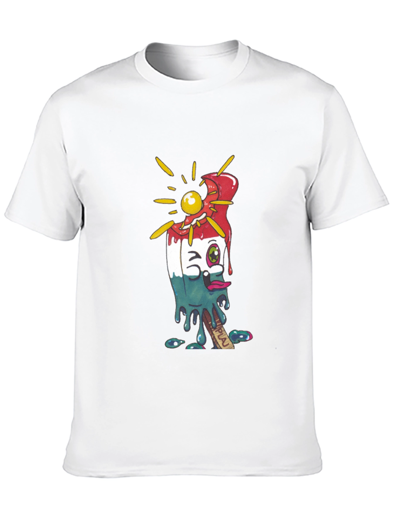 Melting Popsicle Graphic Tee - Cool Summer Style