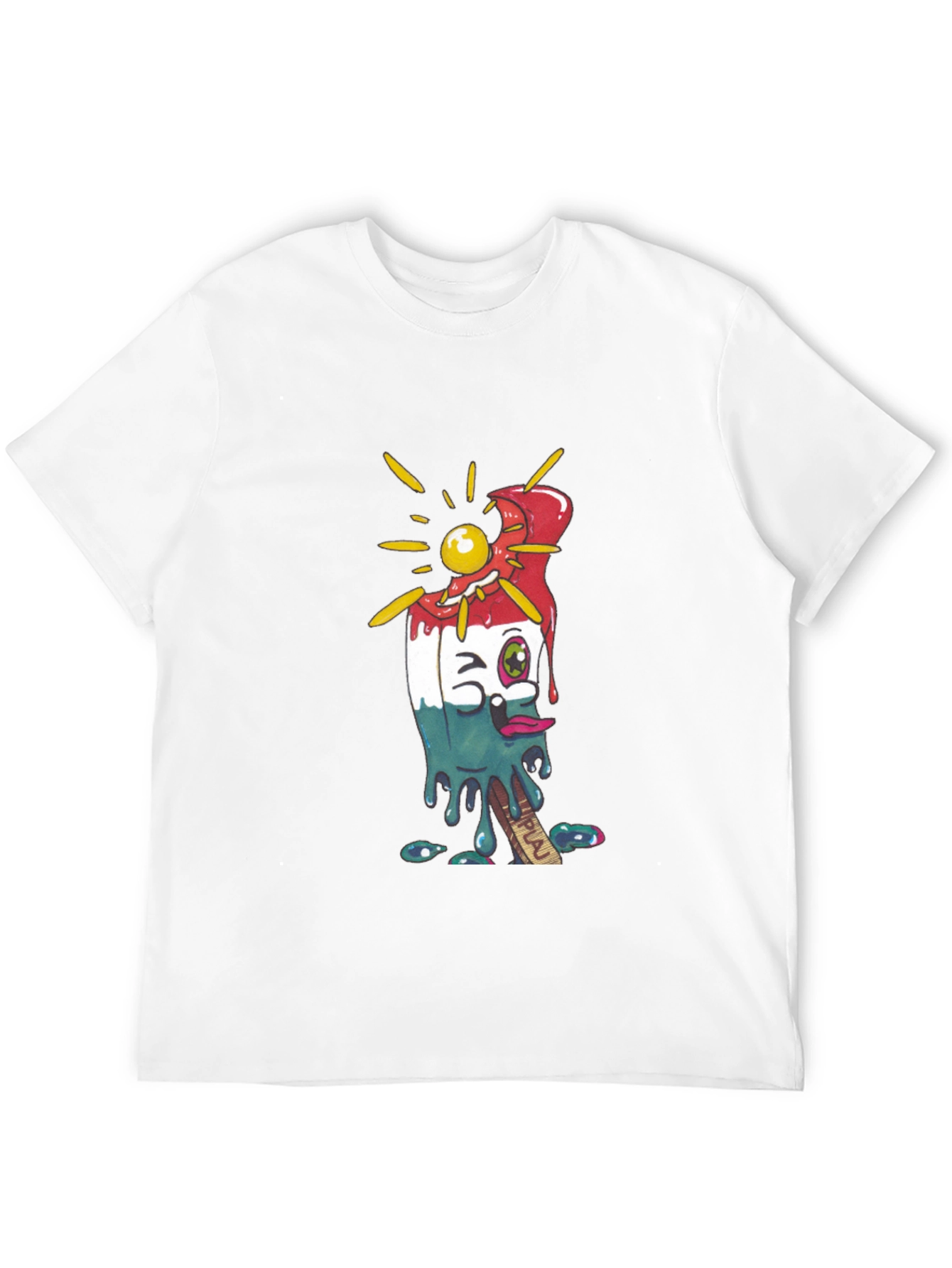 Melting Popsicle Graphic Tee - Cool Summer Style