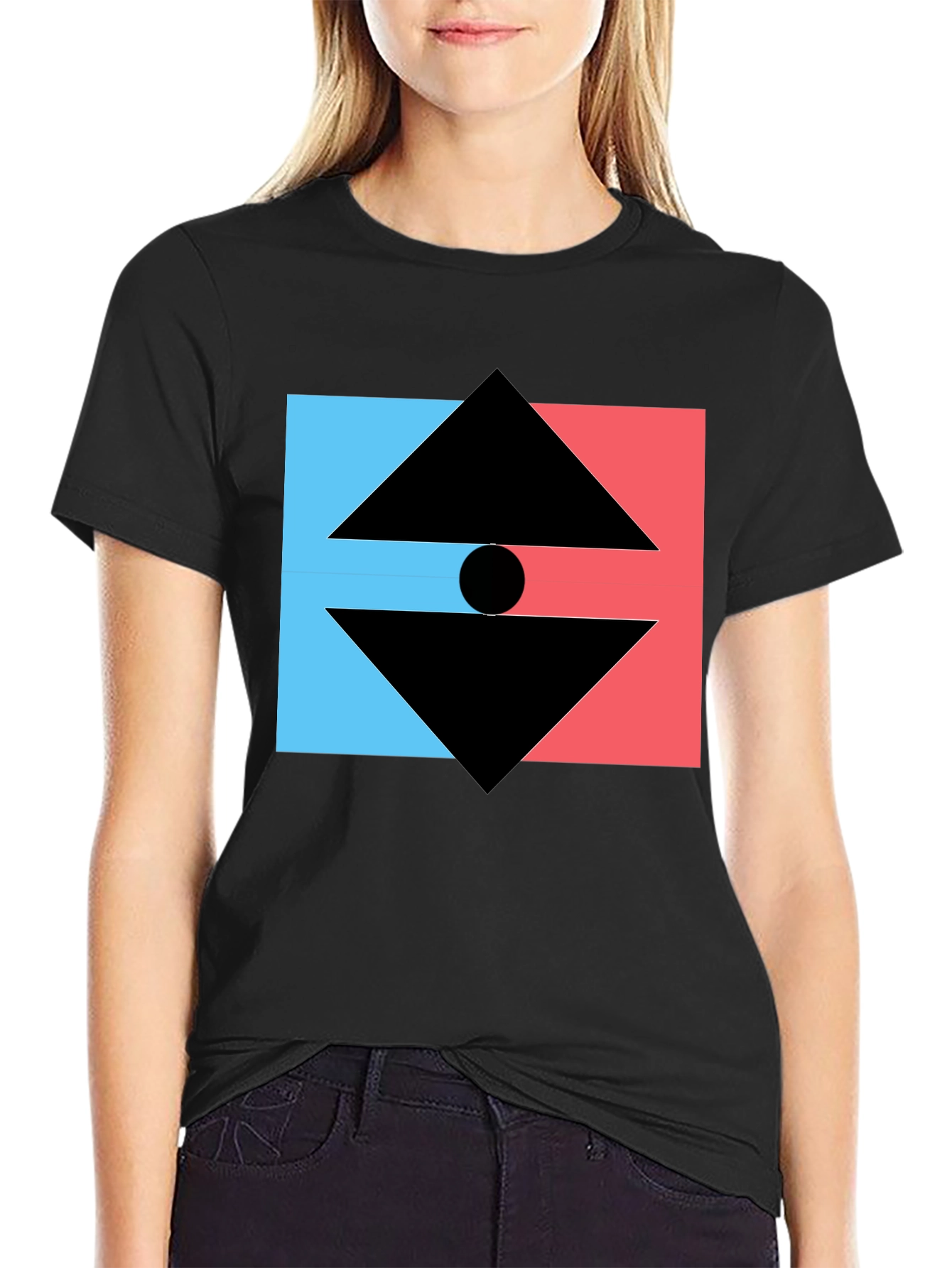 Geometric Graphic Tee - Modern Design T-Shirt