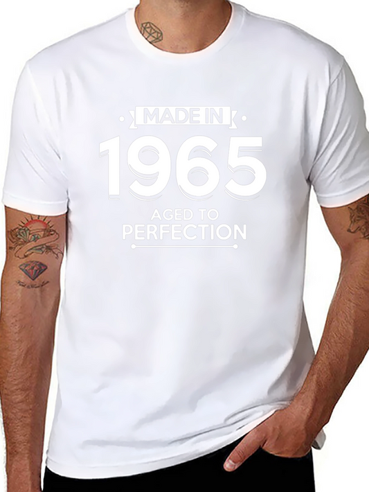 Made in 1965 Aged to Perfection Black T-Shirt