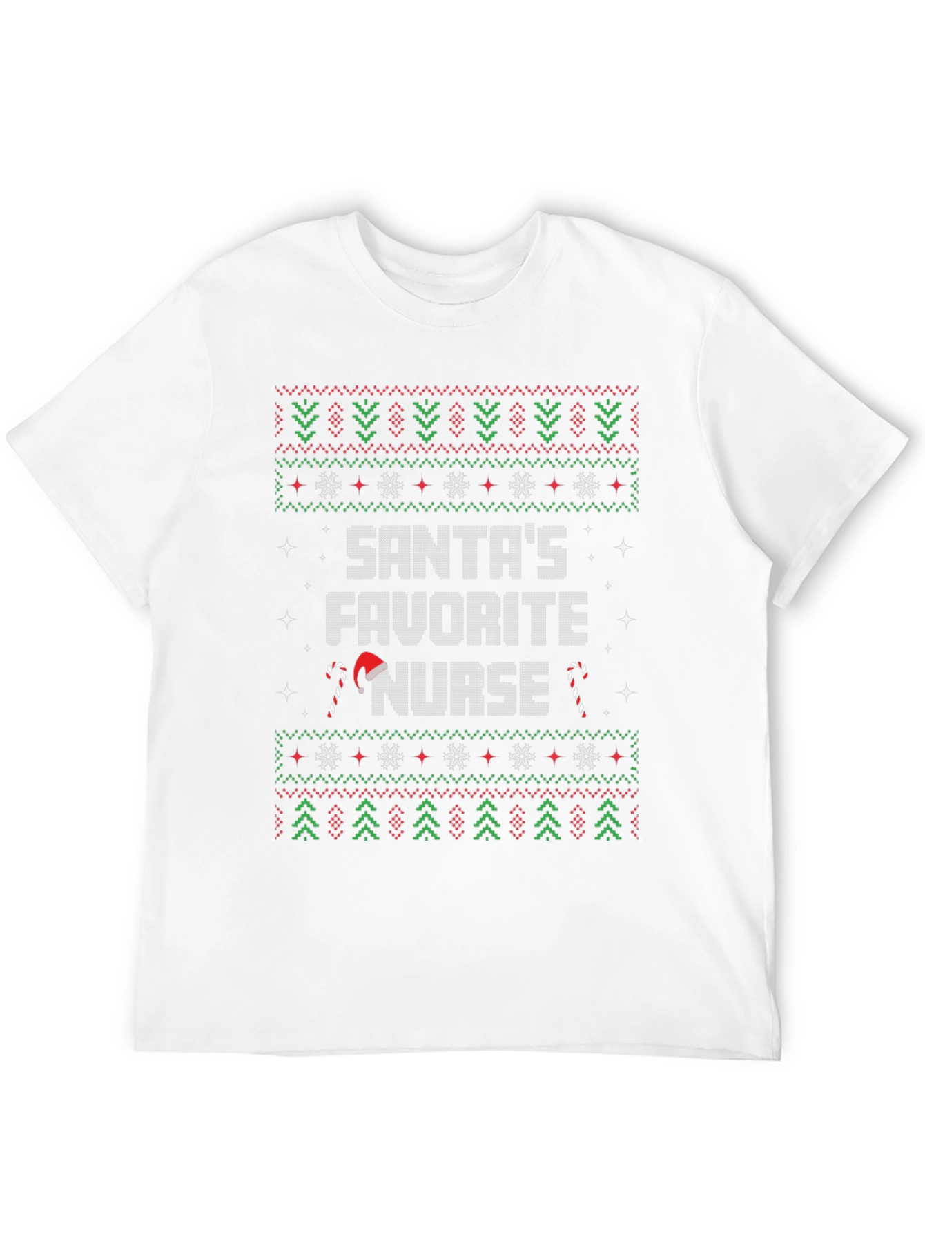 Santas Favorite Nurse Christmas Sweater T-Shirt