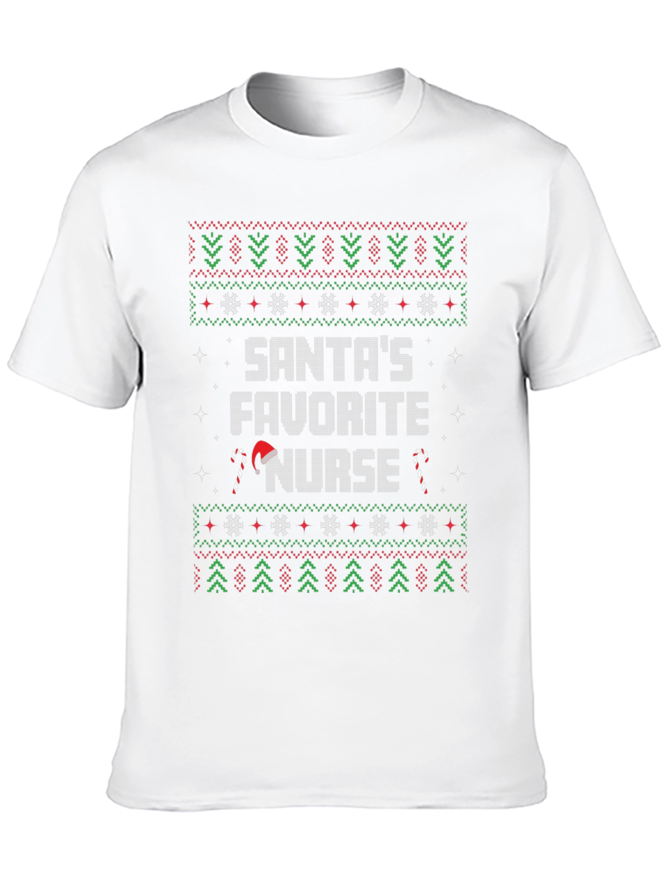 Santas Favorite Nurse Christmas Sweater T-Shirt