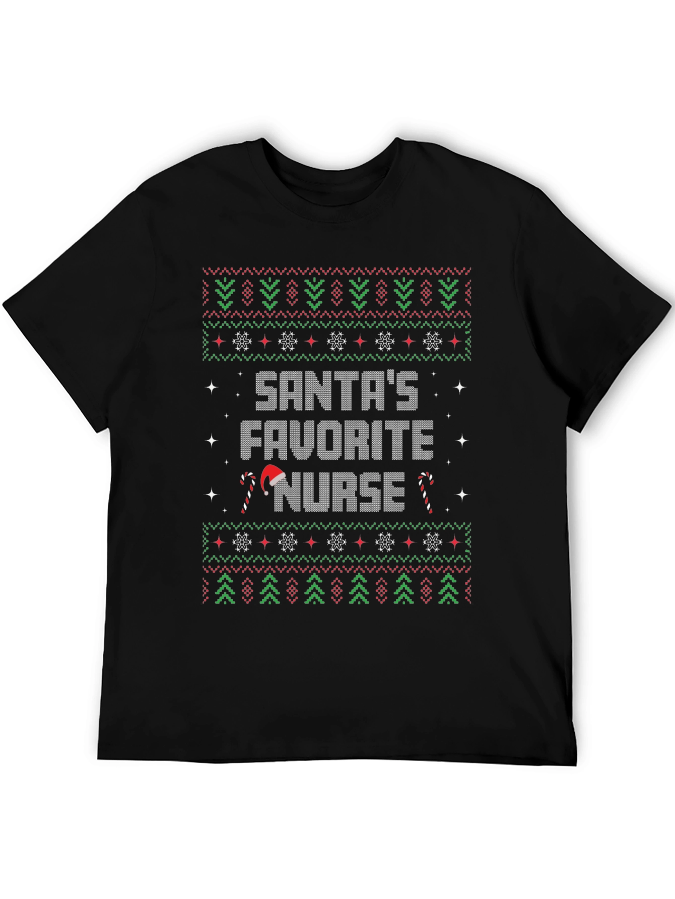 Santas Favorite Nurse Christmas Sweater T-Shirt