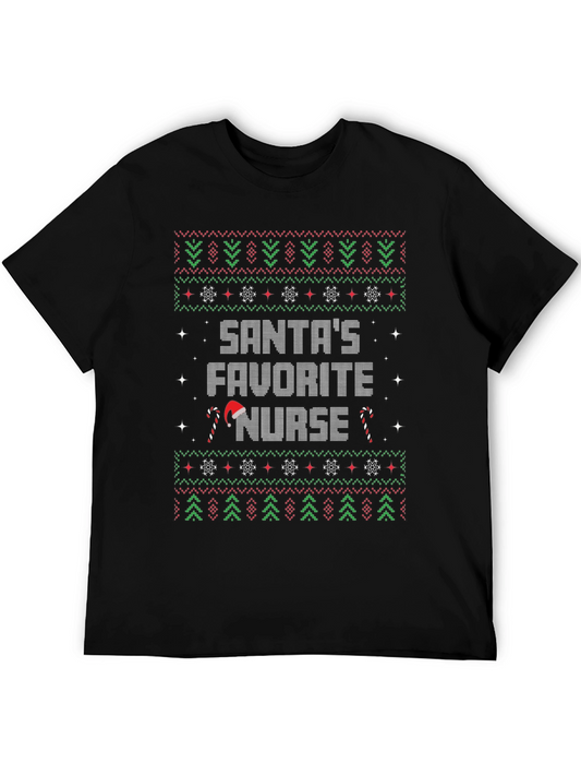 Santas Favorite Nurse Christmas Sweater T-Shirt