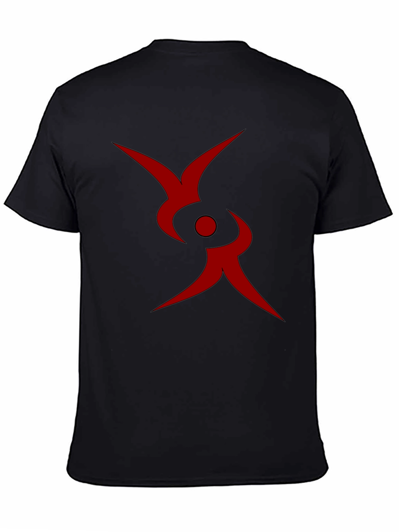 Abstract Red Symbol Black T-Shirt