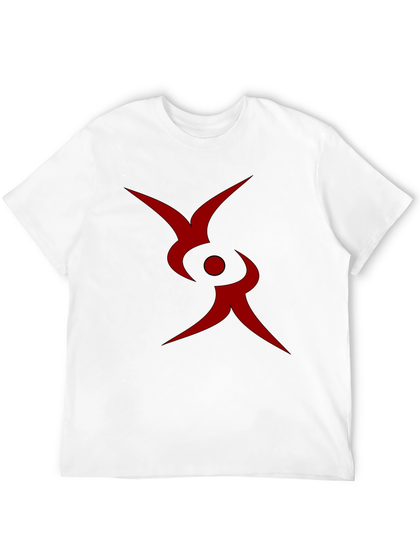Abstract Red Symbol Black T-Shirt