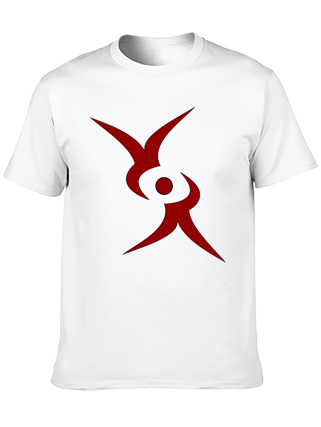 Abstract Red Symbol Black T-Shirt