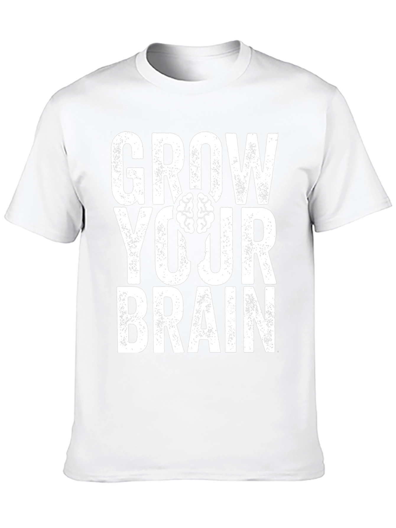 Grow Your Brain Graphic T-Shirt - Black