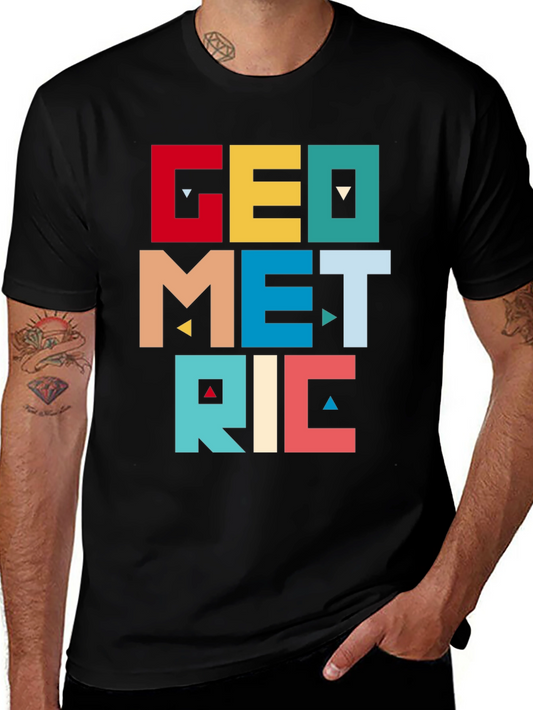 Geometric Design T-Shirt - Colorful Modern Style