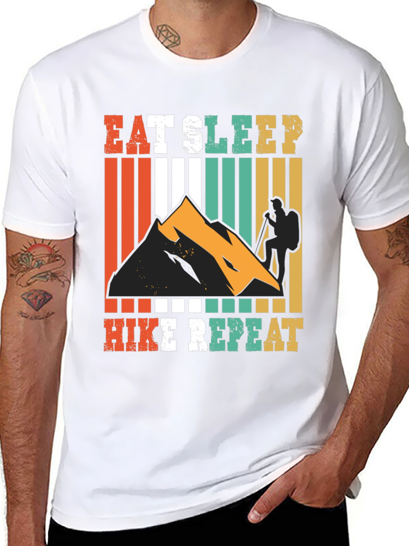 Eat Sleep Hike Repeat T-Shirt - Outdoor Adventure