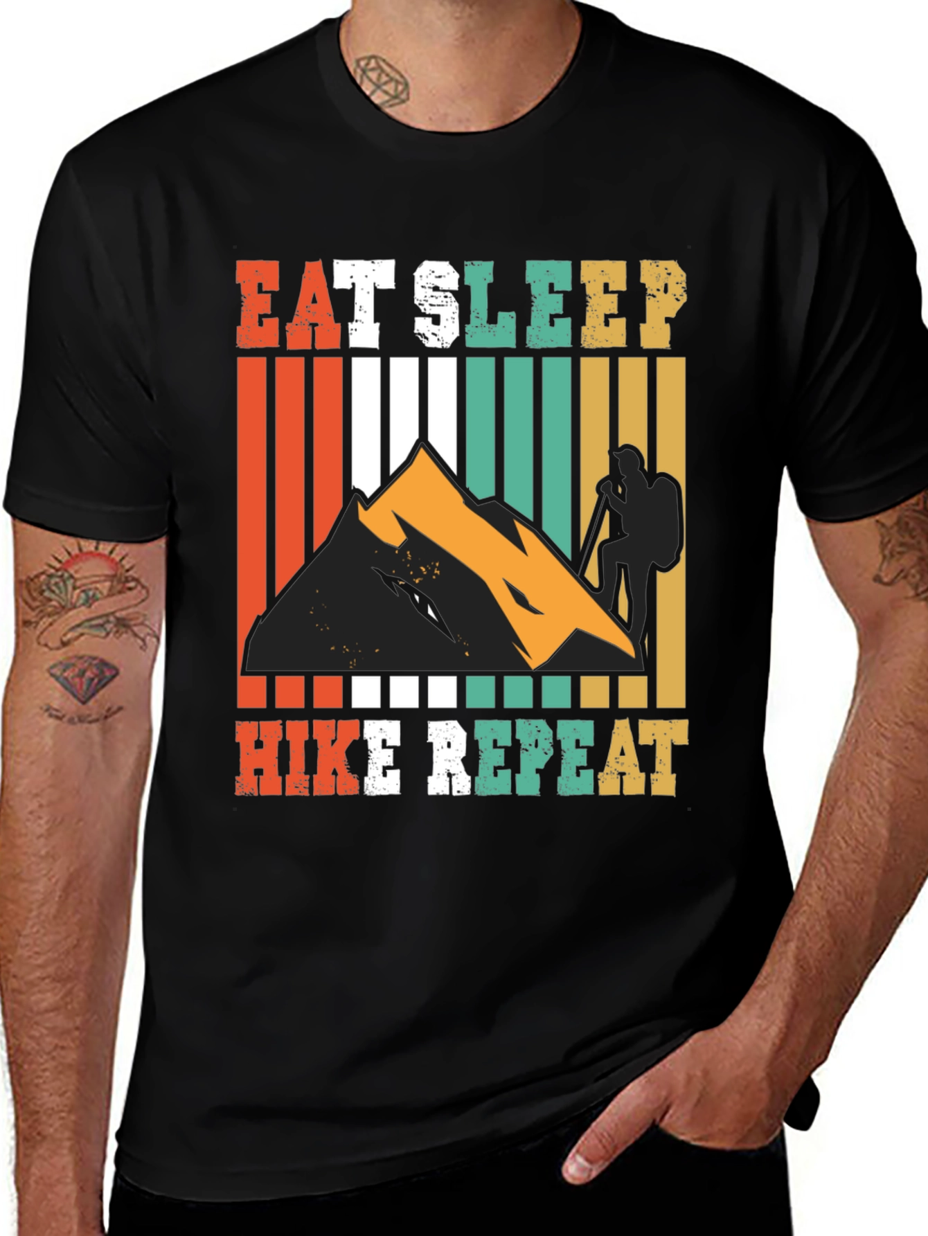 Eat Sleep Hike Repeat T-Shirt - Outdoor Adventure