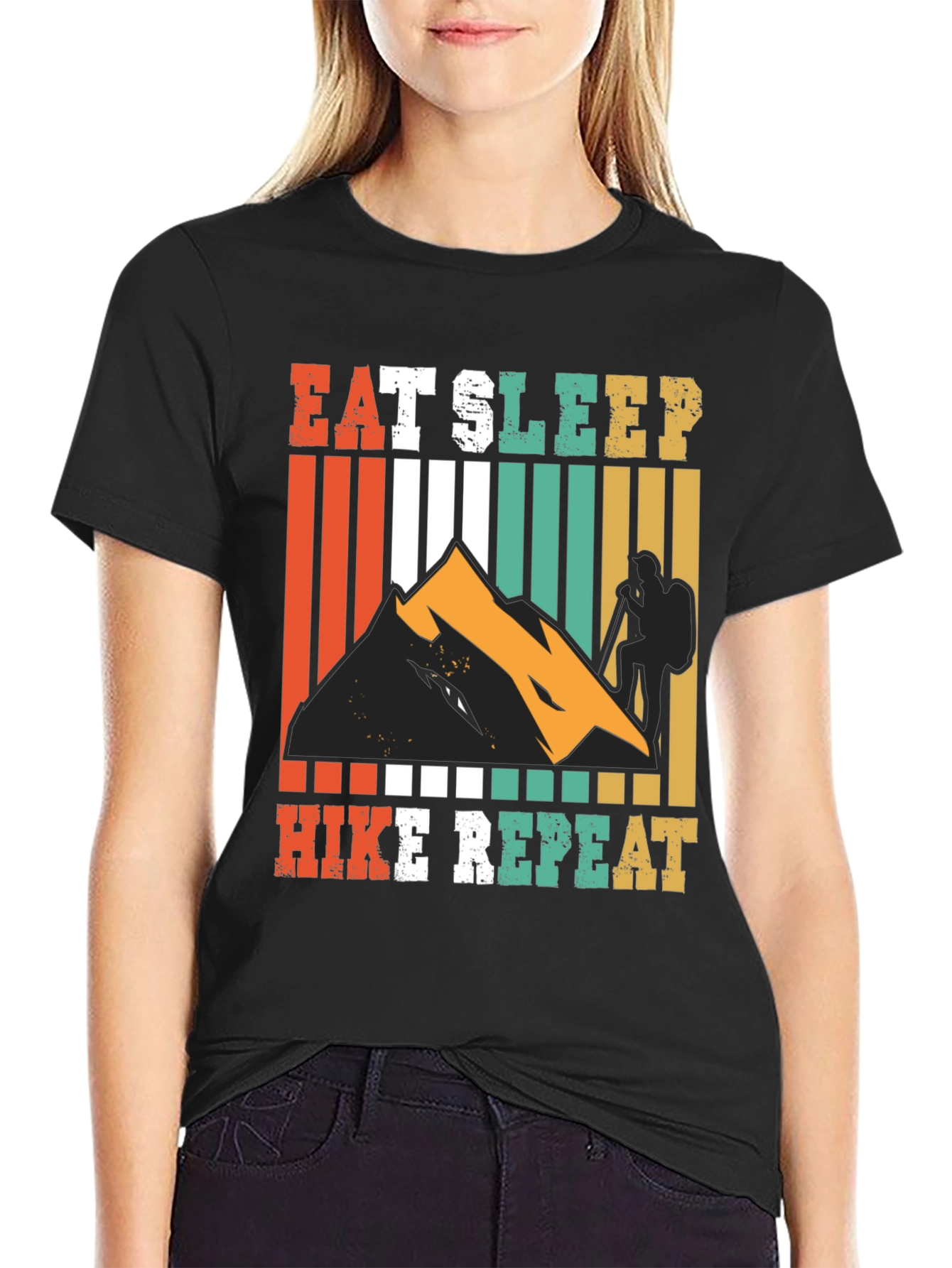 Eat Sleep Hike Repeat T-Shirt - Outdoor Adventure