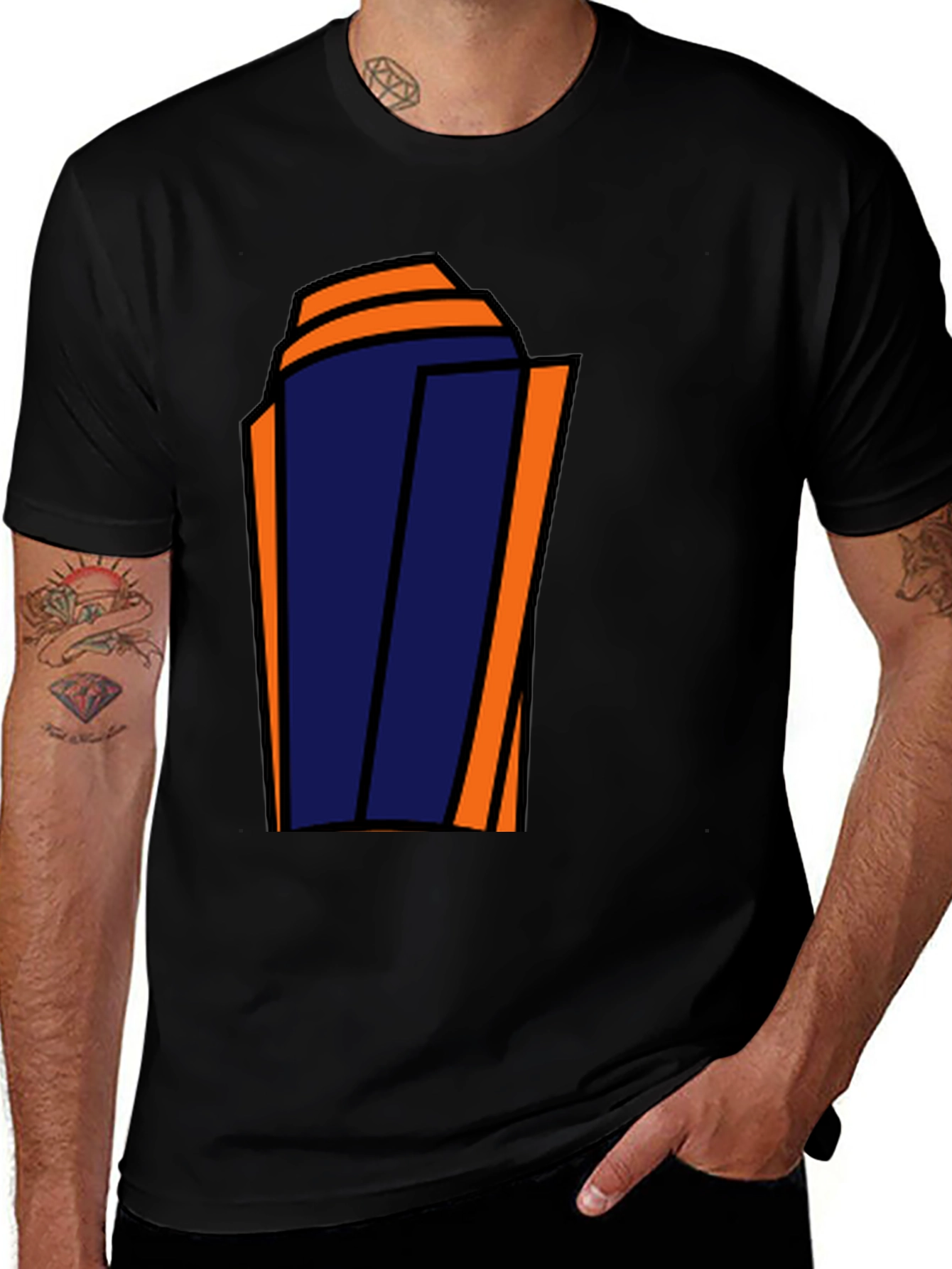 Abstract Building Graphic Tee - Urban Style