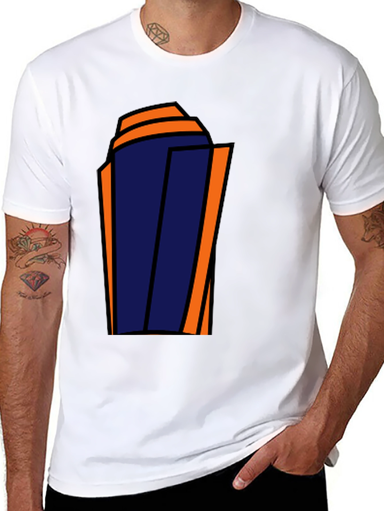 Abstract Building Graphic Tee - Urban Style