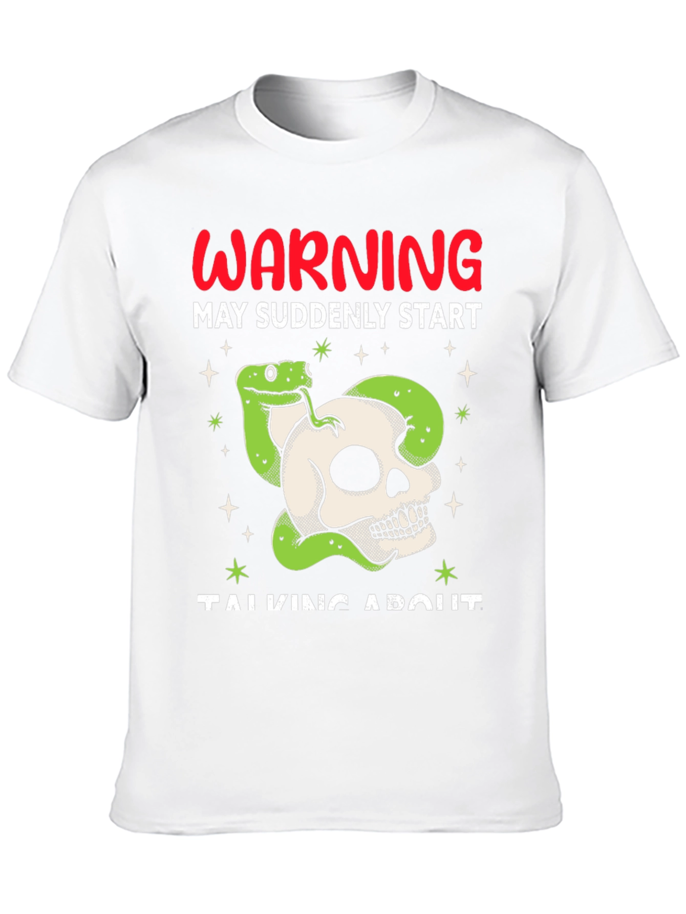 Warning Snake Skull Graphic Tee