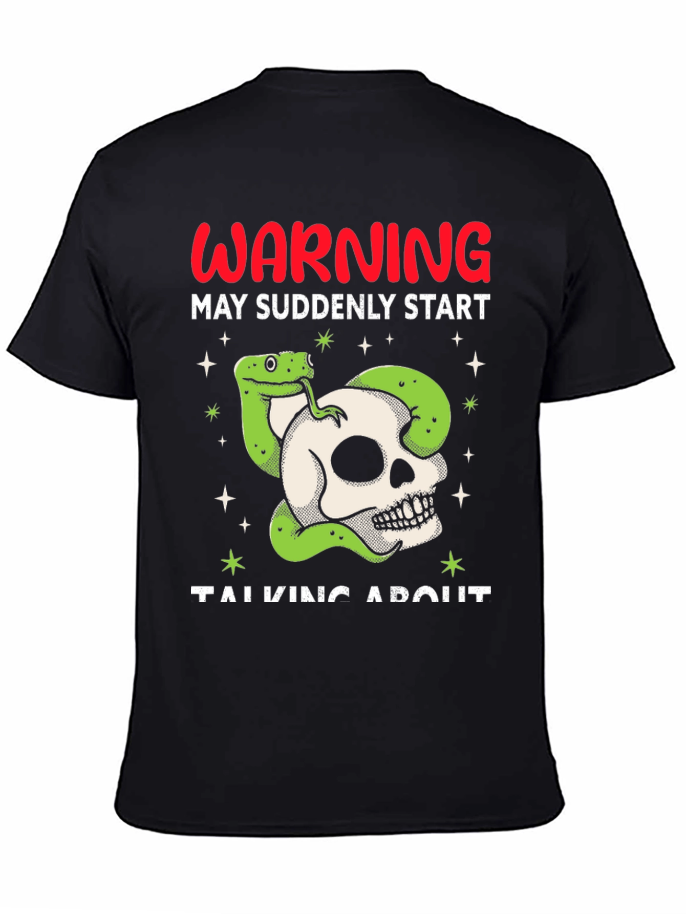 Warning Snake Skull Graphic Tee