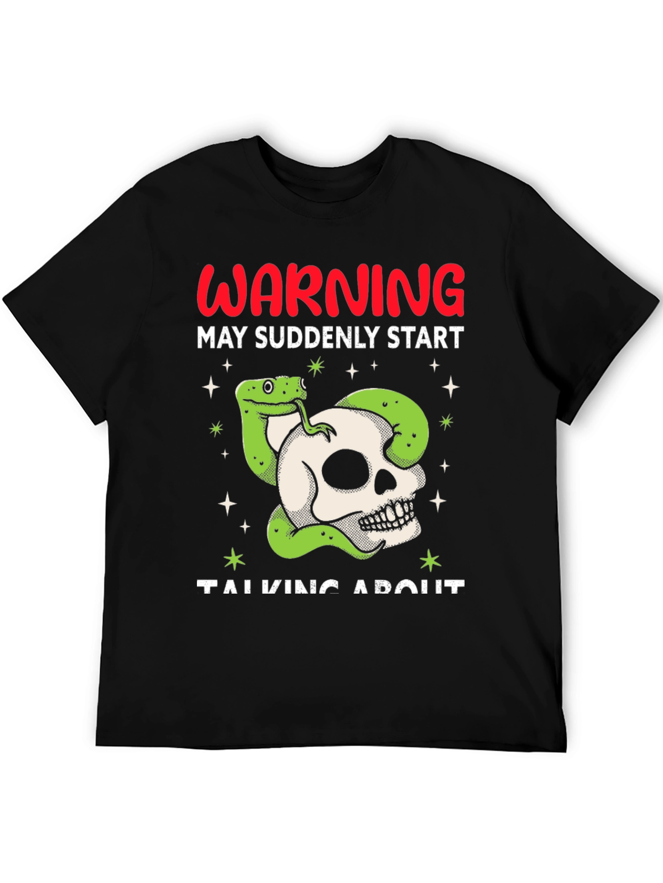 Warning Snake Skull Graphic Tee
