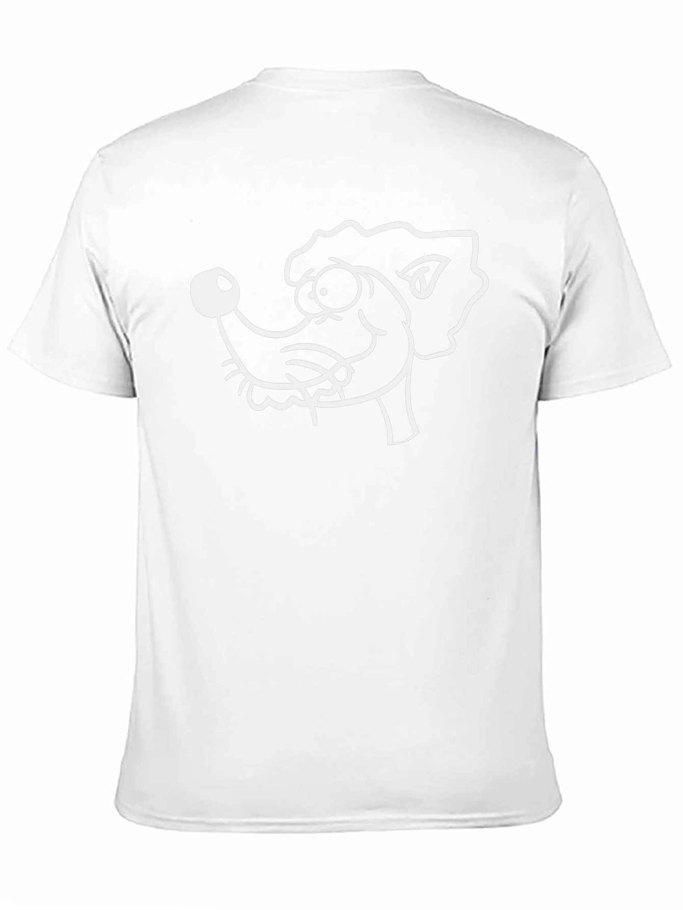 Cartoon Dog Graphic Black T-Shirt