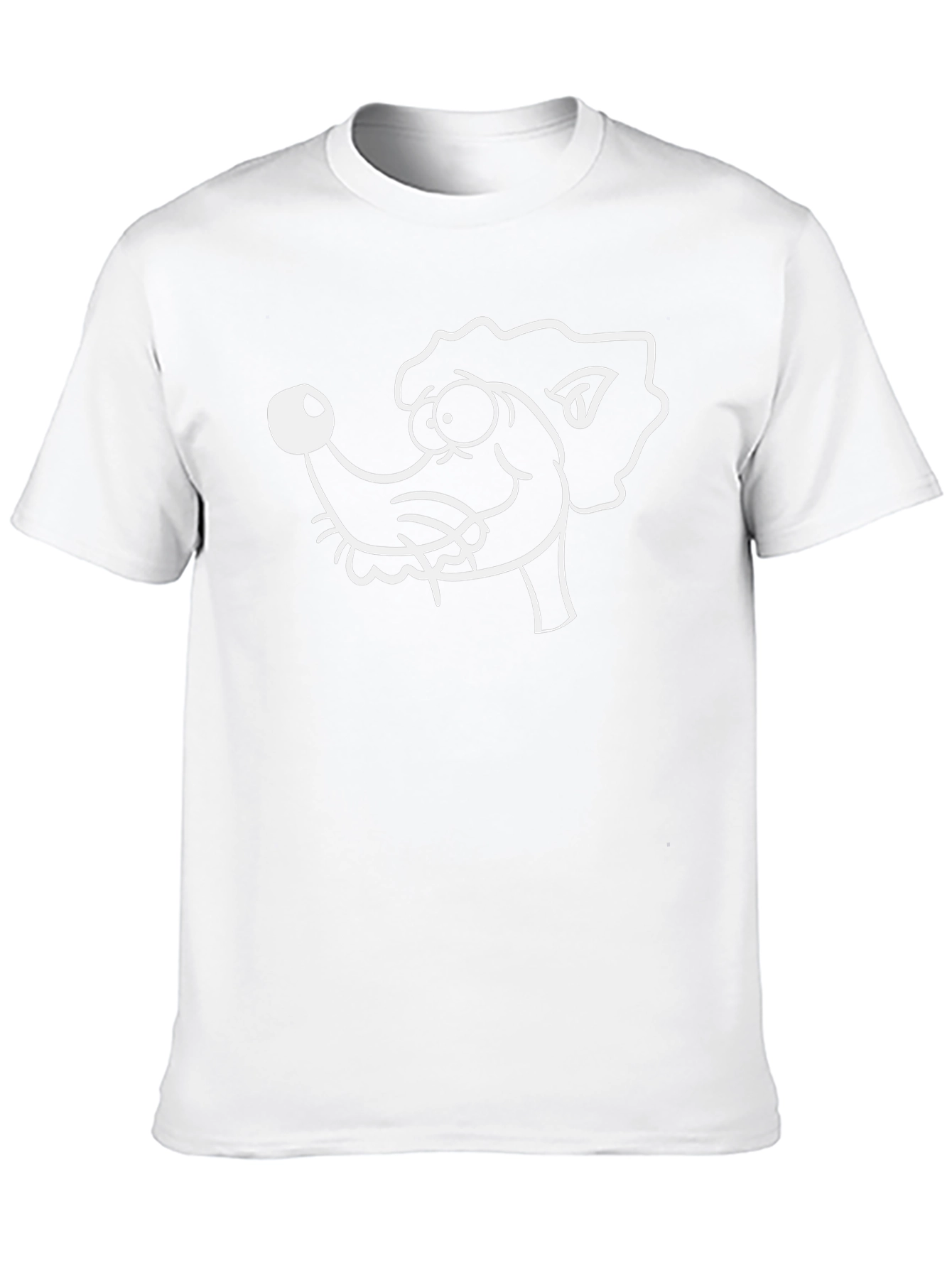 Cartoon Dog Graphic Black T-Shirt
