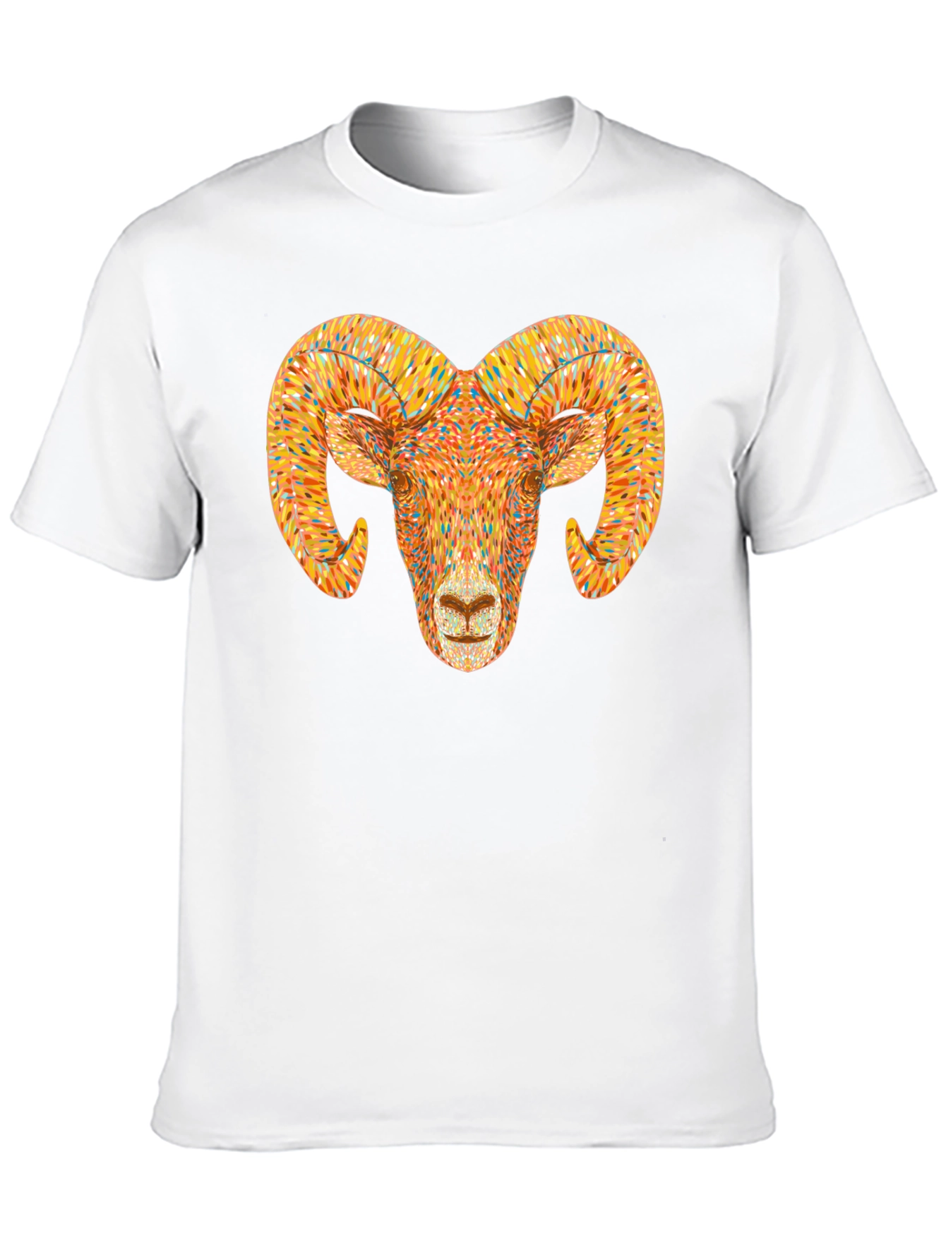 Ram Head Graphic T-Shirt - Bold Animal Tee
