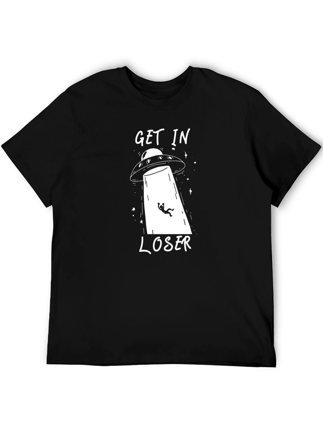 Get In Loser UFO Graphic Tee - Black
