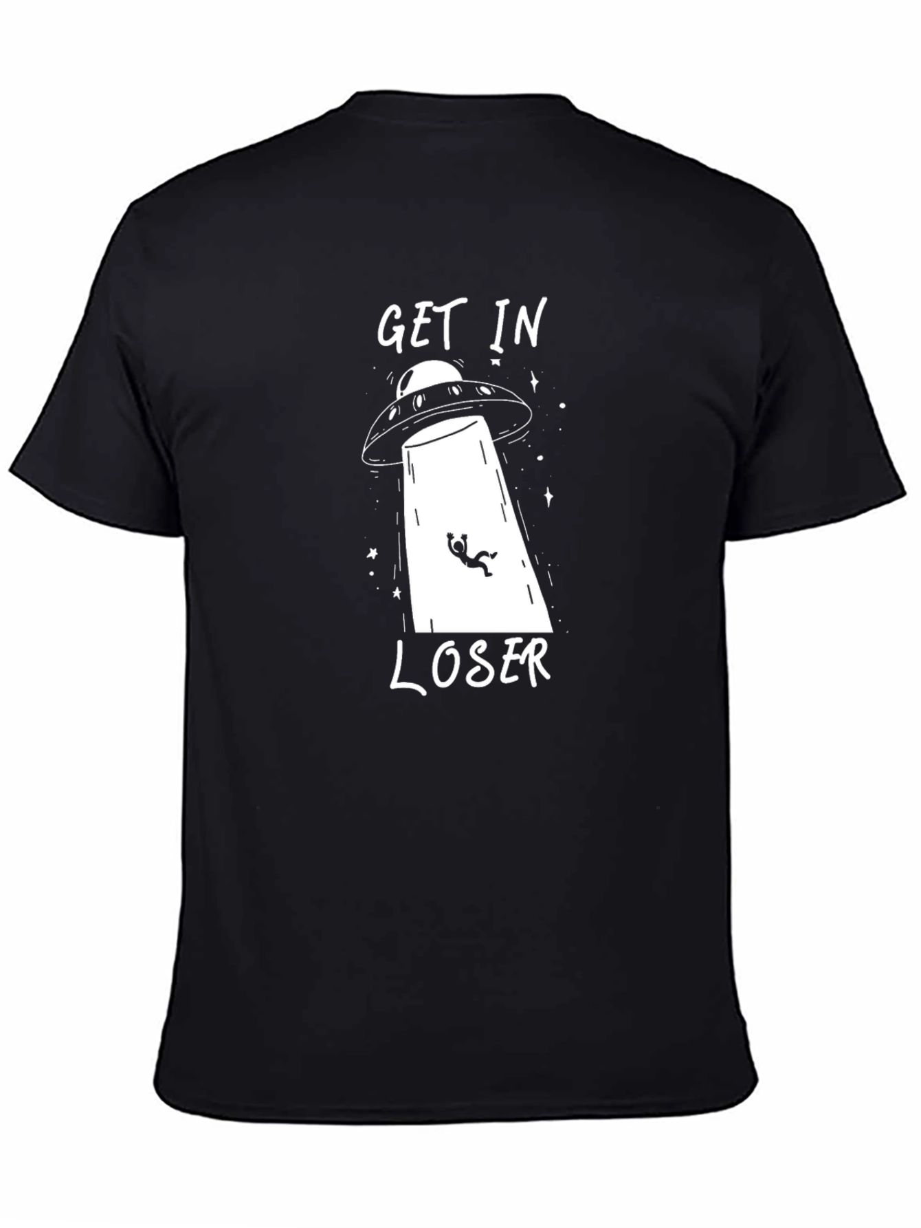 Get In Loser UFO Graphic Tee - Black