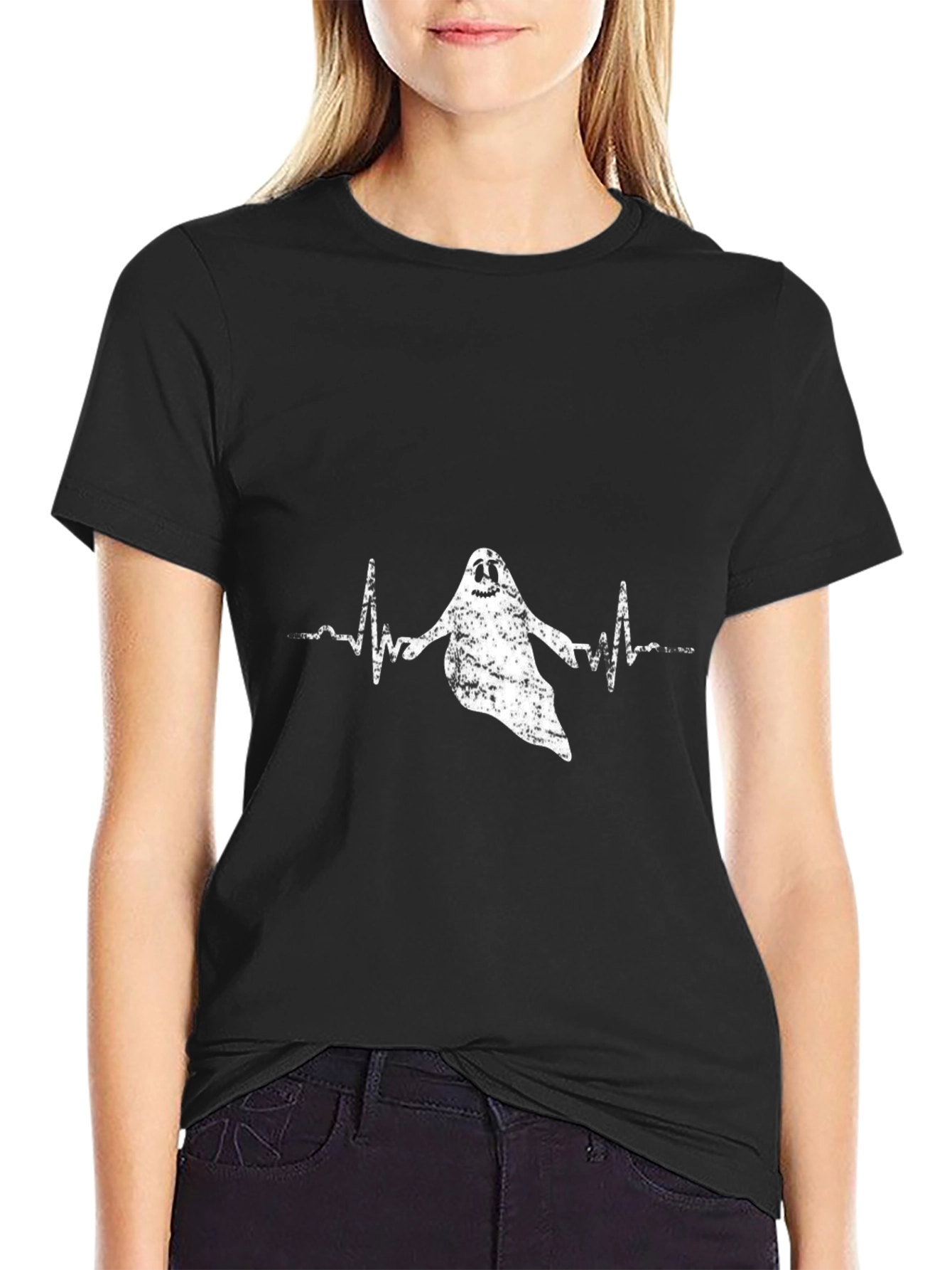 Ghost Heartbeat T-Shirt - Spooky Fun!