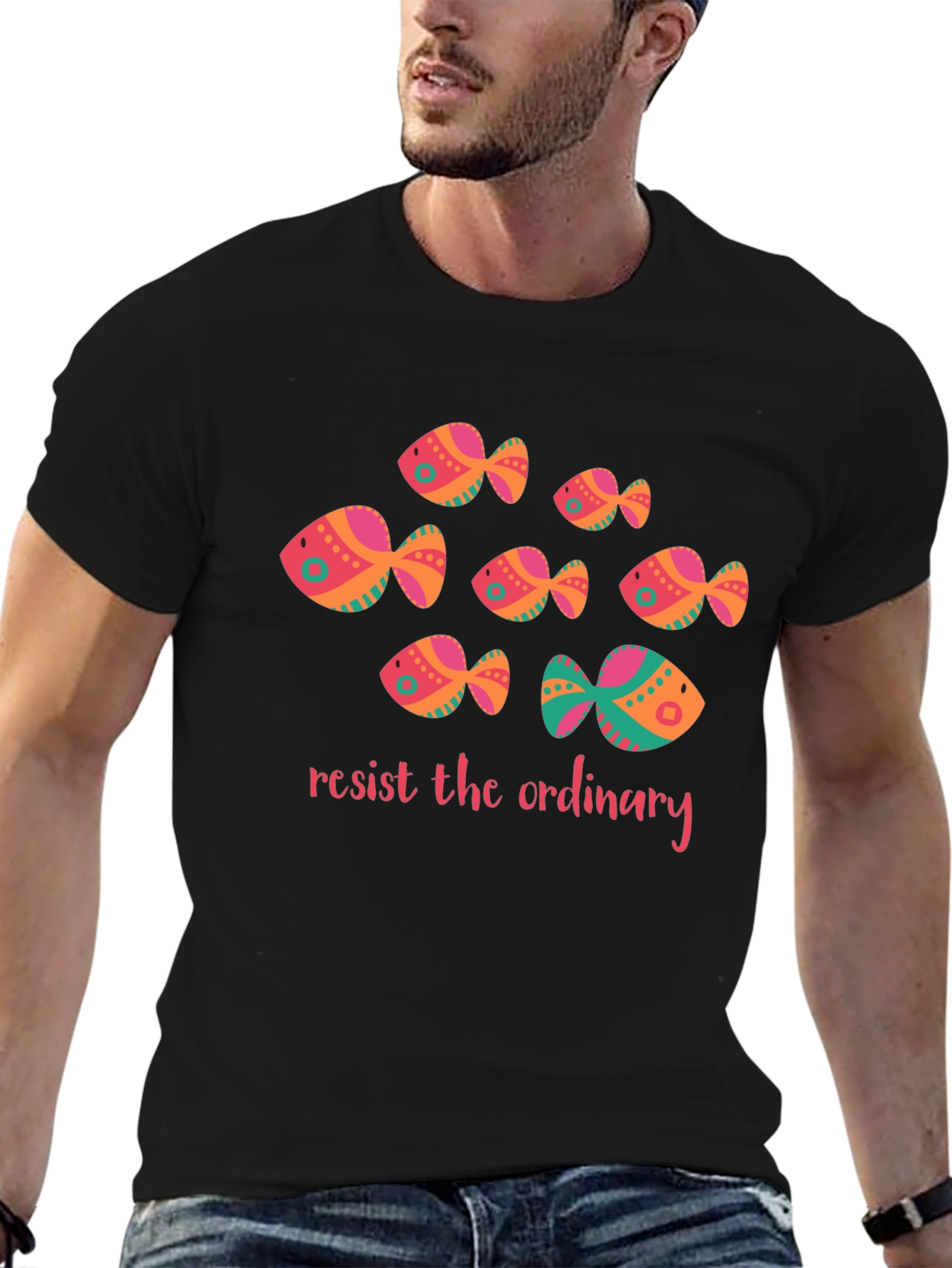 Resist the Ordinary Fish Graphic Tee