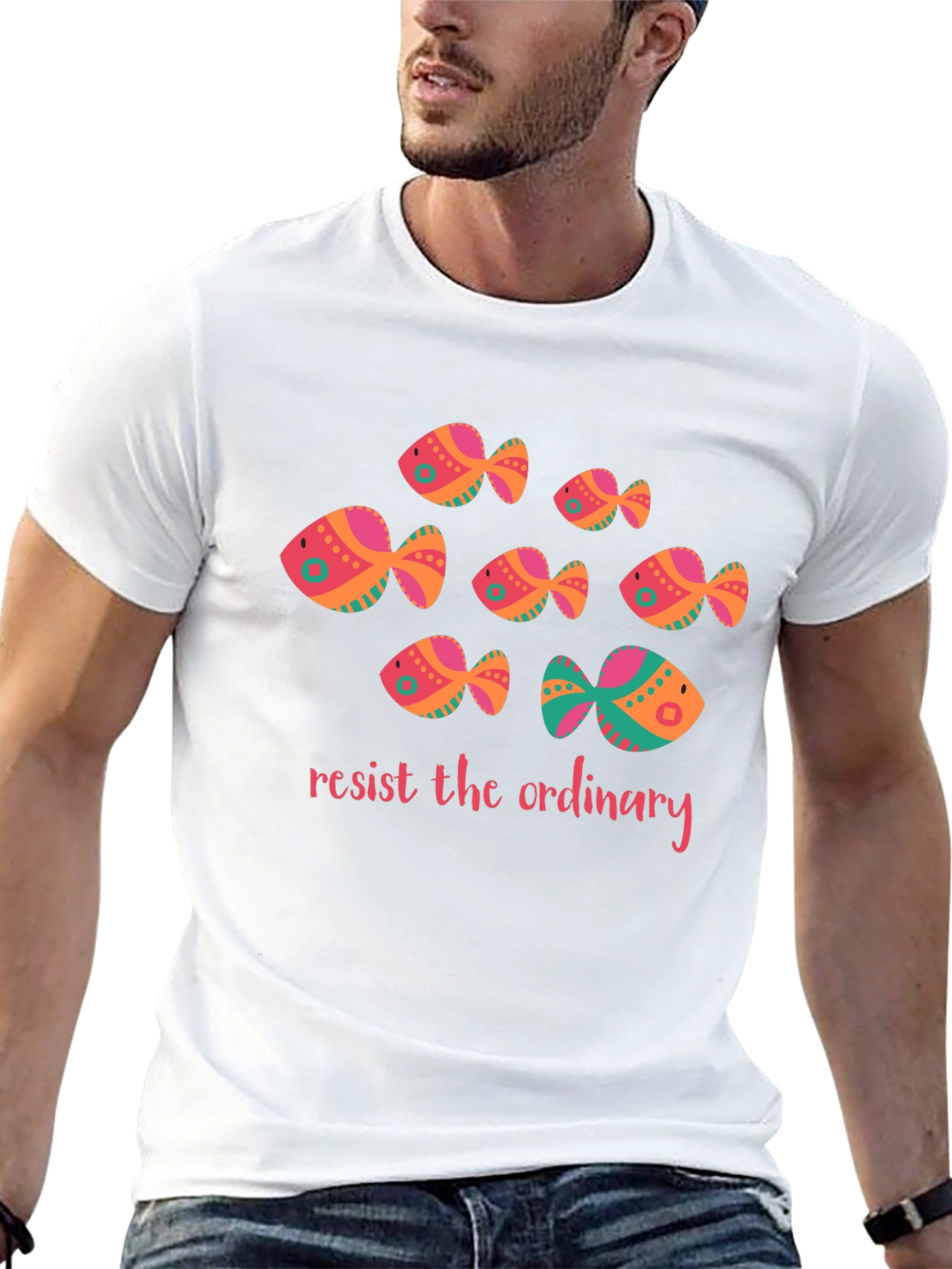 Resist the Ordinary Fish Graphic Tee