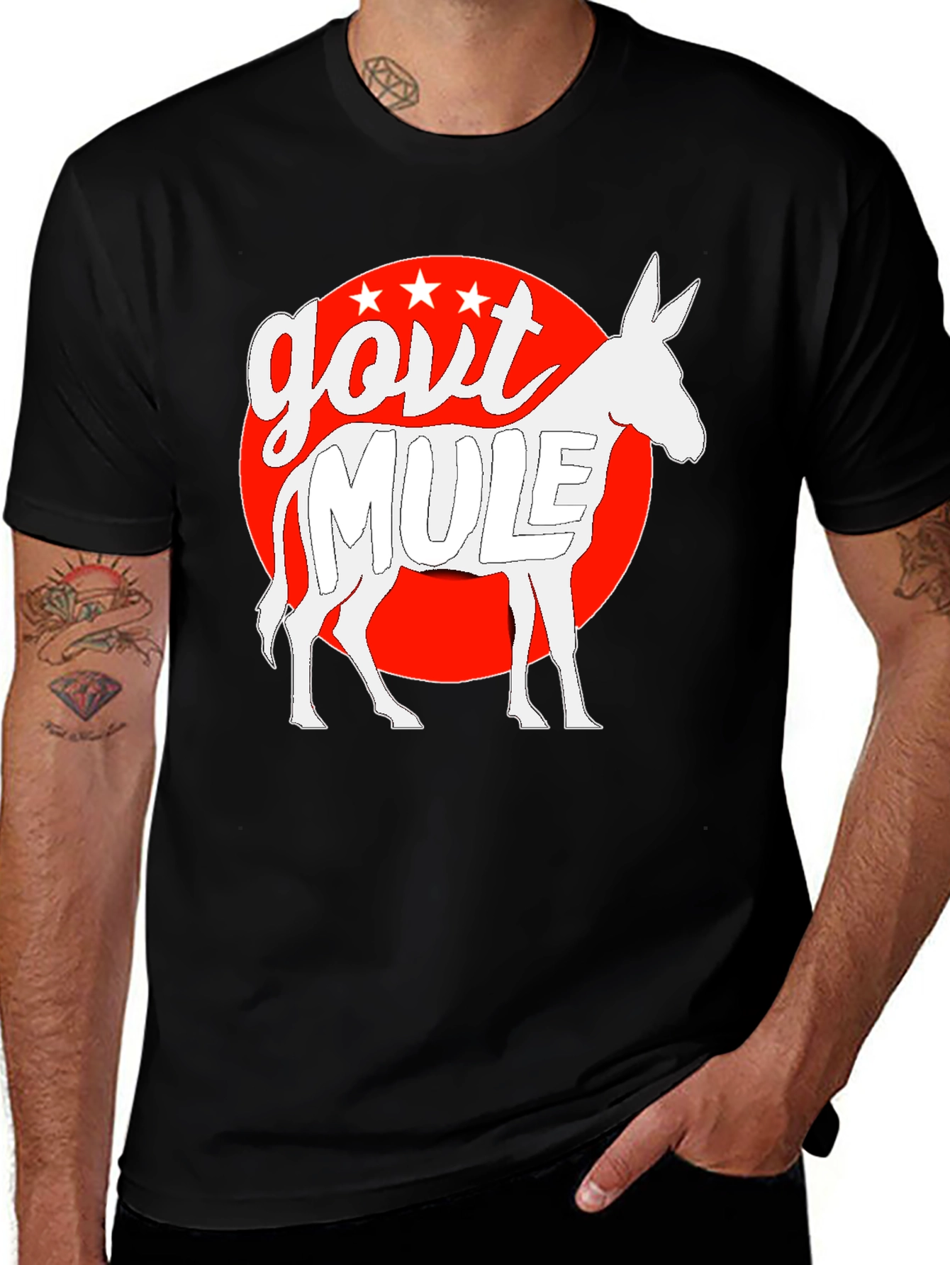 Govt Mule Graphic T-Shirt - Black Cotton Tee