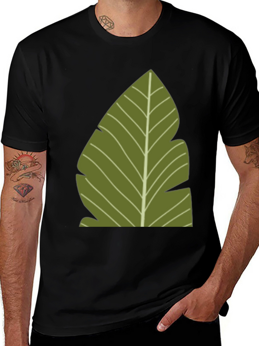 Tropical Leaf Graphic Tee - Casual Style