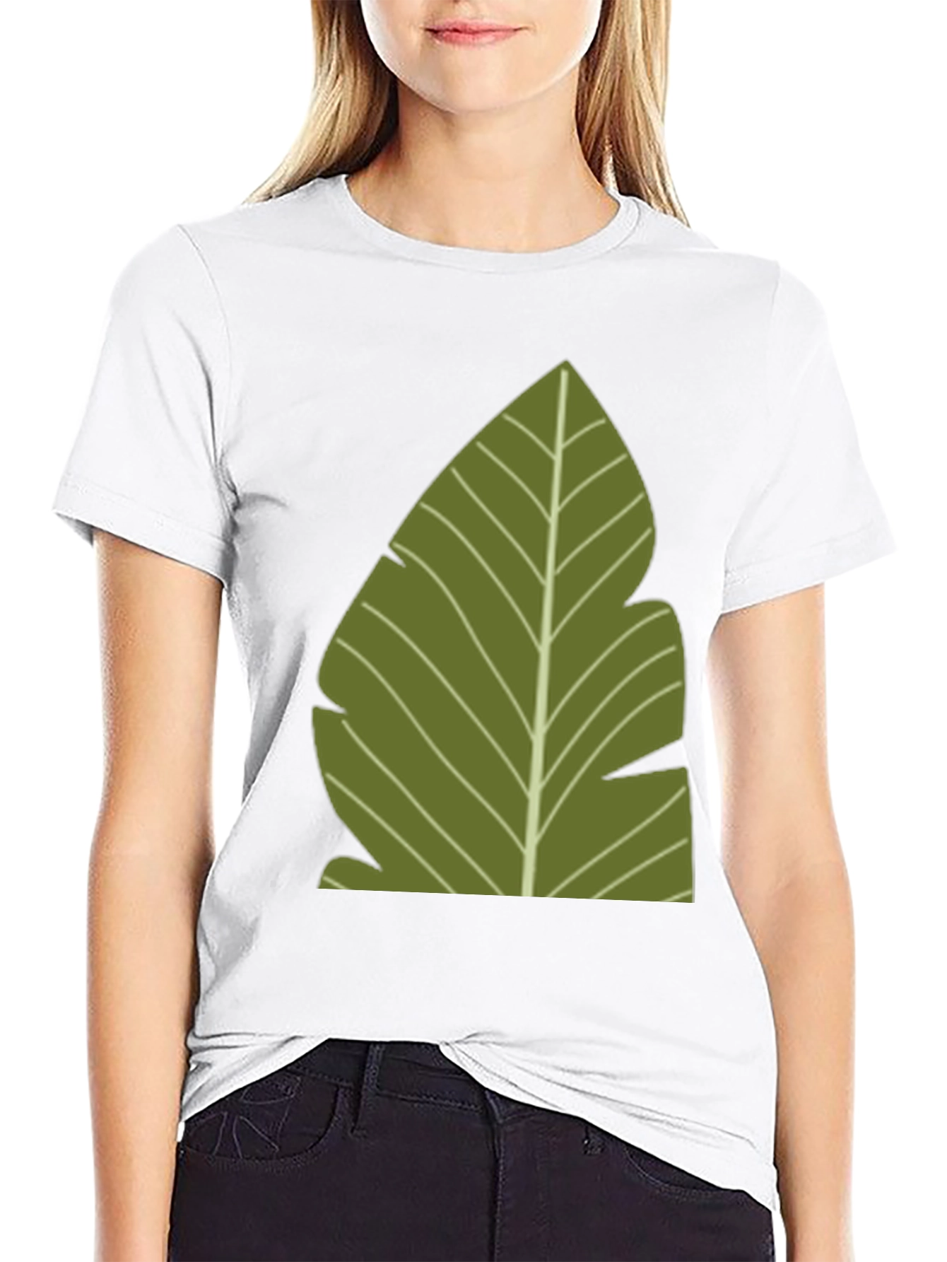 Tropical Leaf Graphic Tee - Casual Style